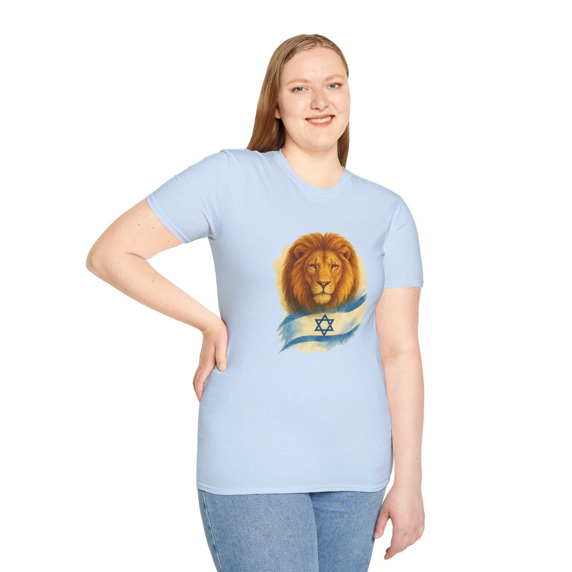 Lion Of Israel Unisex Softstyle T-Shirt - American Zionist
