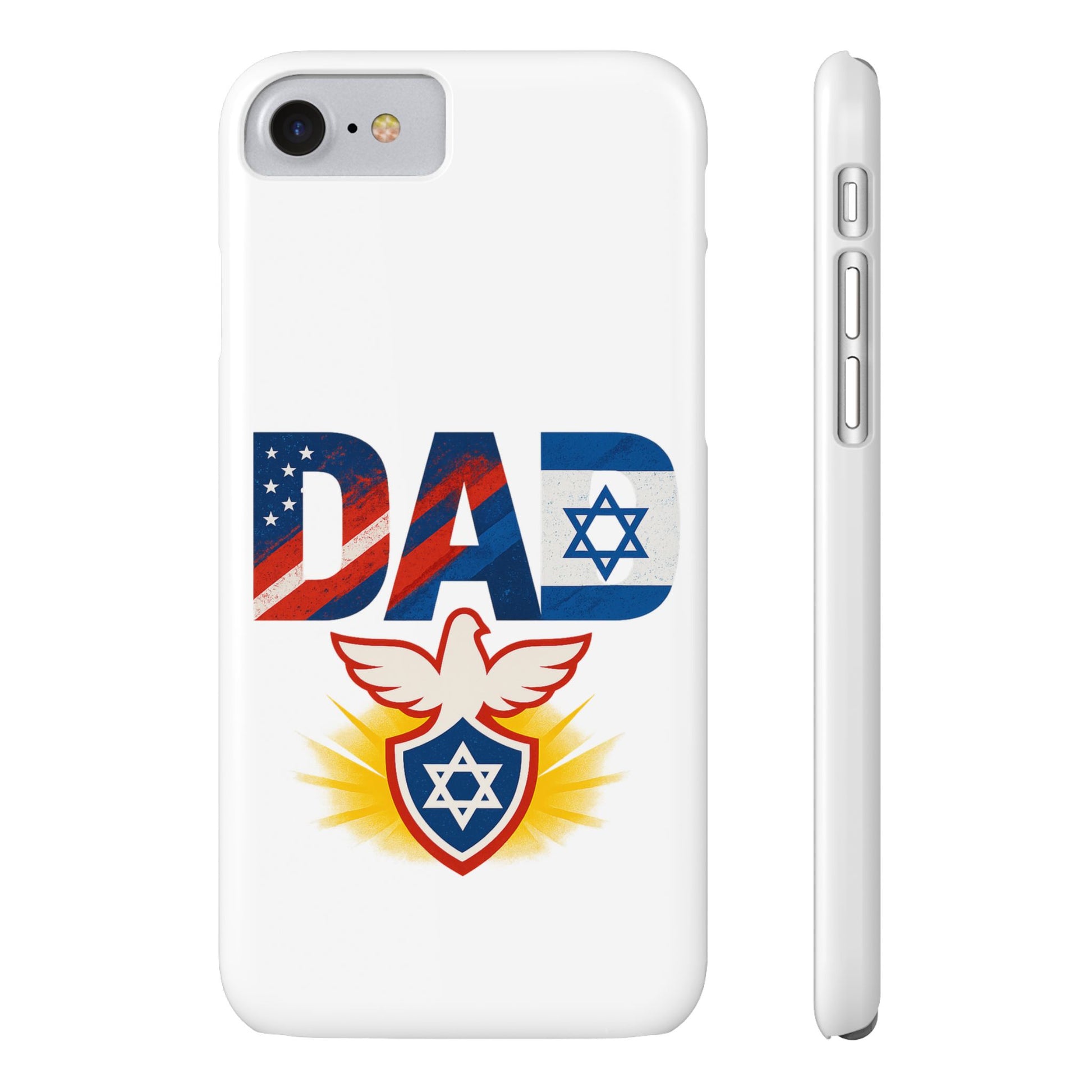 Patriotic Dad Slim Phone Cases - American Zionist