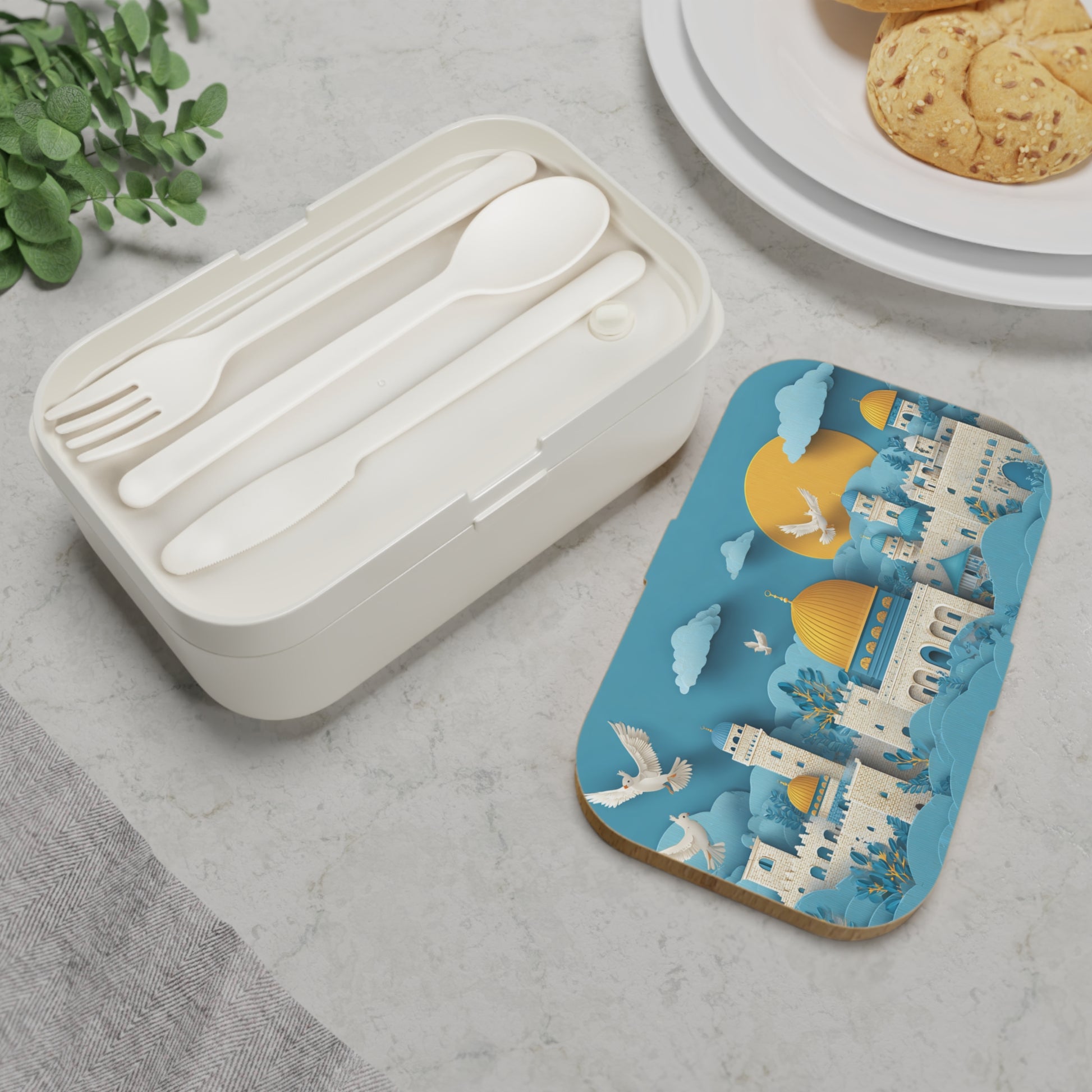 Golden Jerusalem Dreams Bento Lunch Box - American Zionist