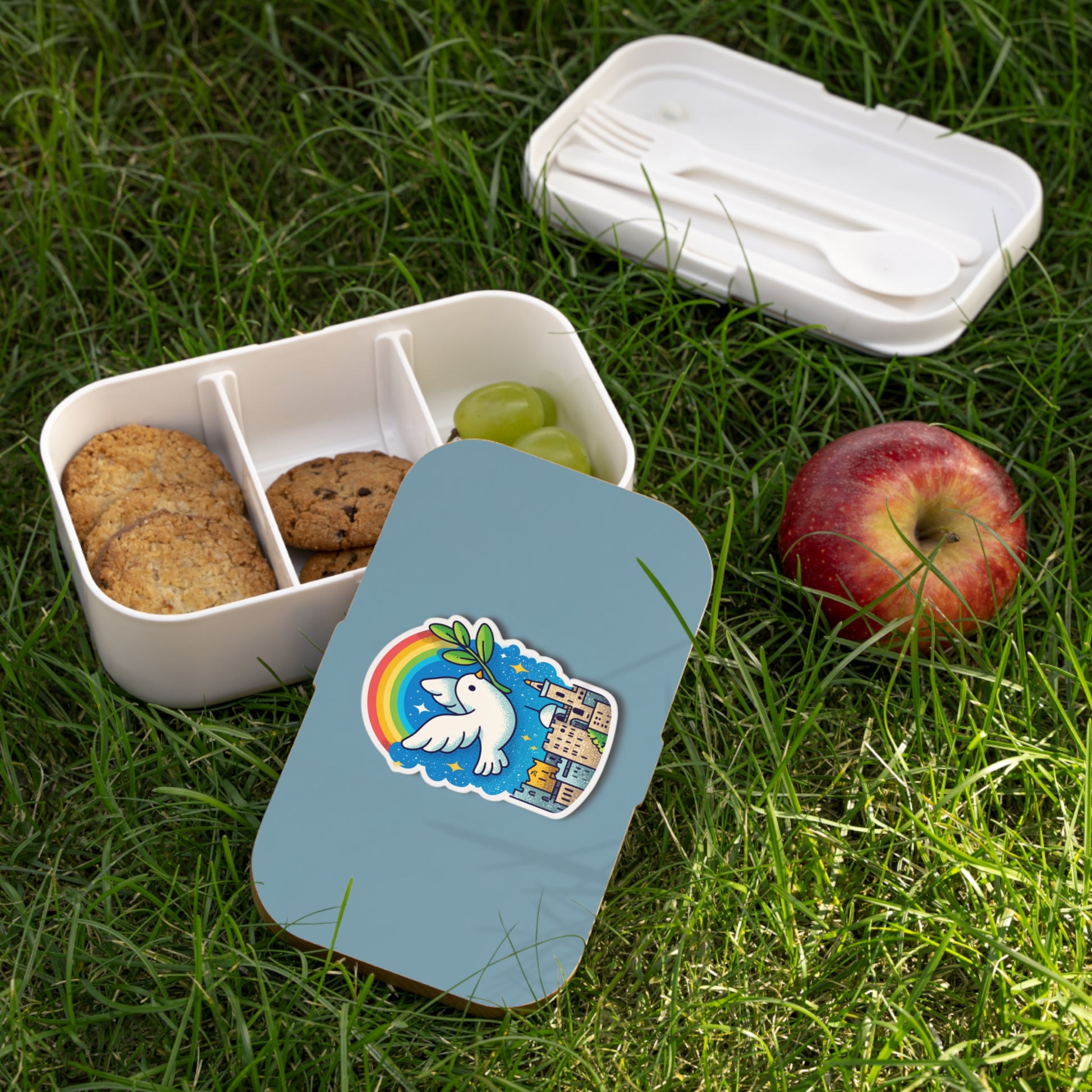 Rainbow Dove Of Jerusalem Bento Lunch Box - American Zionist
