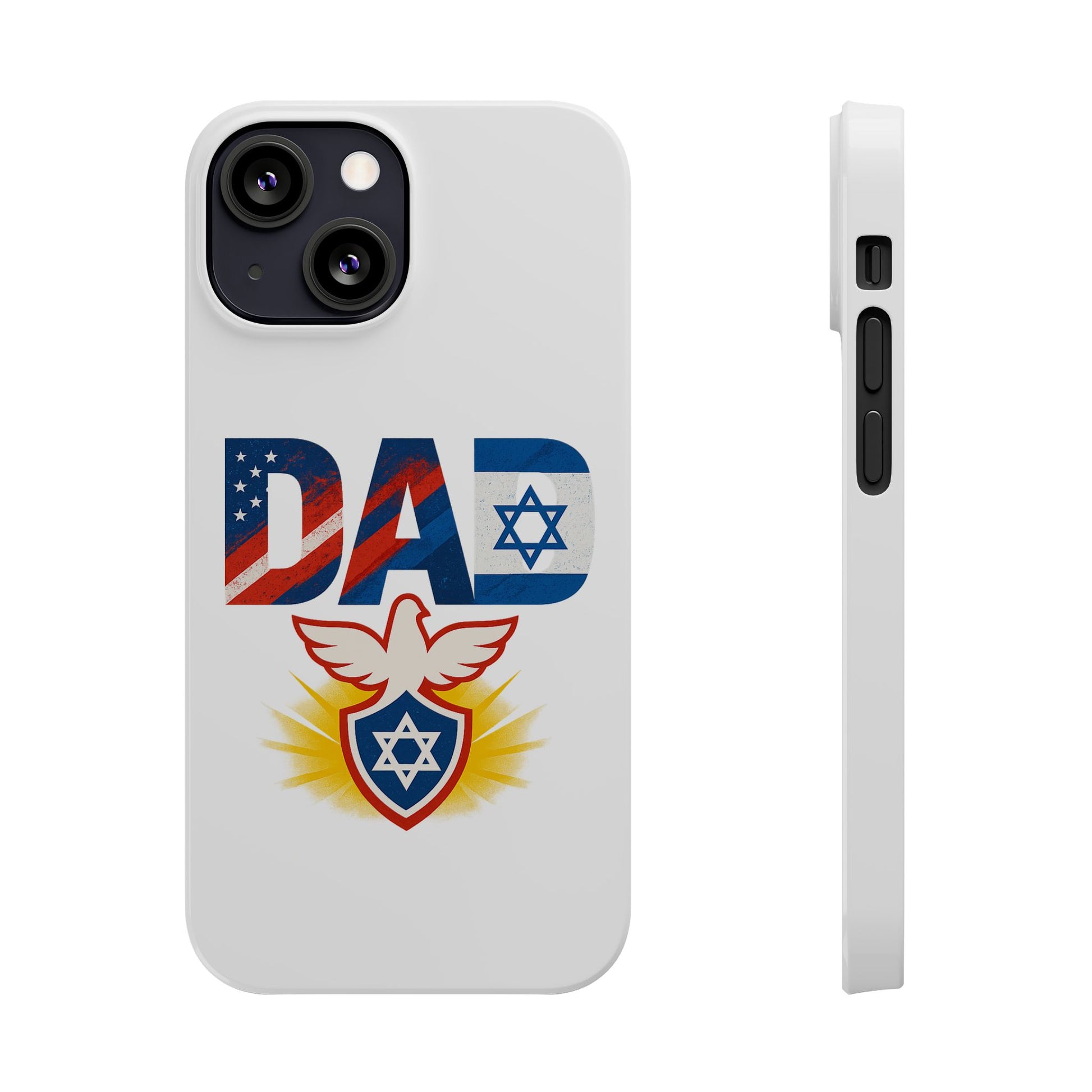 Patriotic Dad Slim Phone Cases - American Zionist