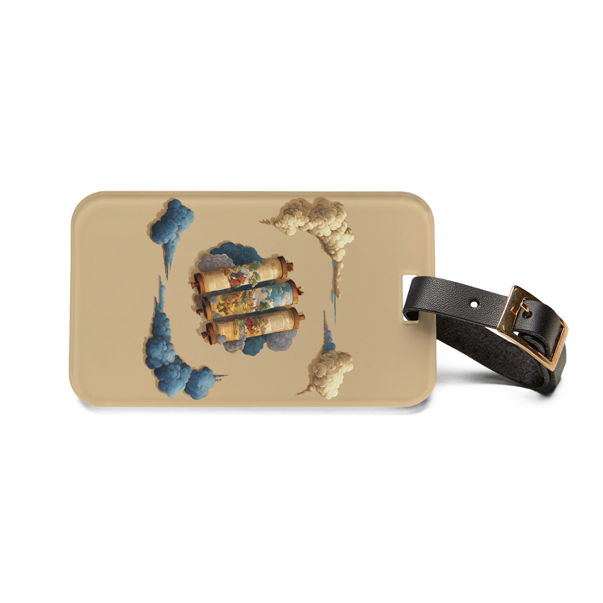 Cloudy Scroll of Moses Vertical Luggage Tag - American Zionist