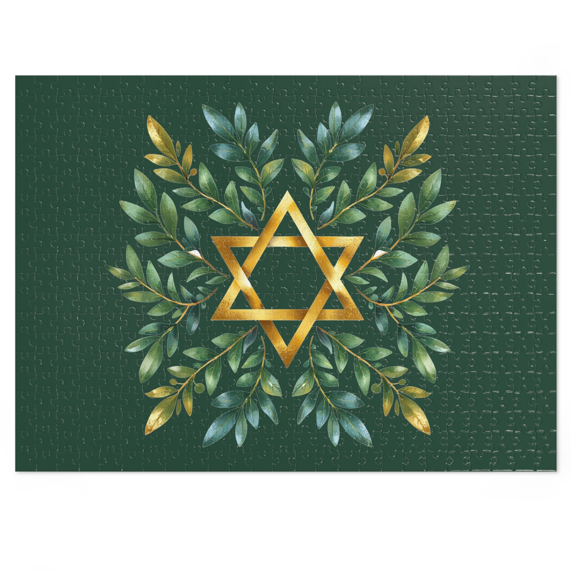 Wreath Star of David Jigsaw Puzzle with Tin - American Zionist