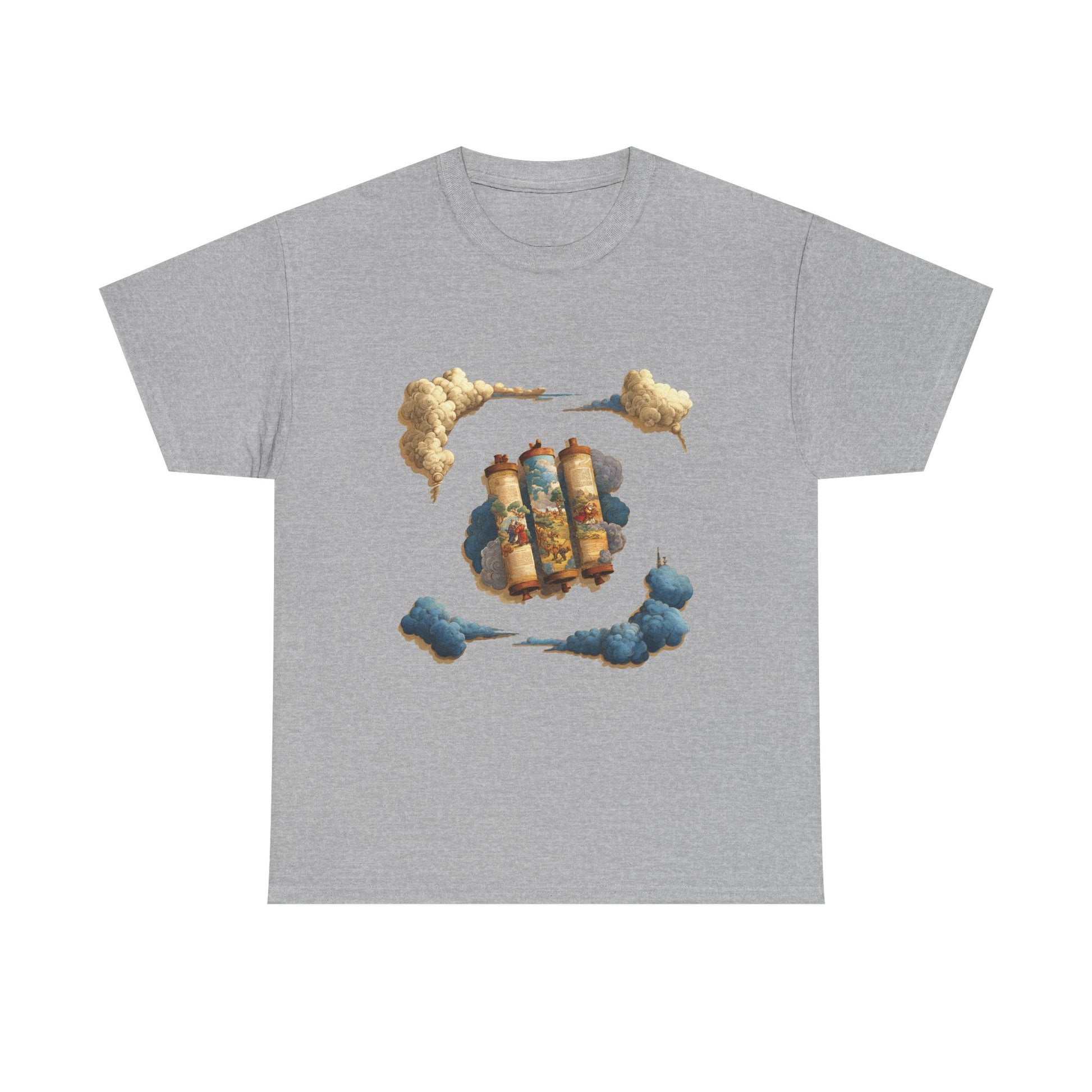 Cloudy Scroll of Moses Unisex Heavy Cotton Tee - American Zionist