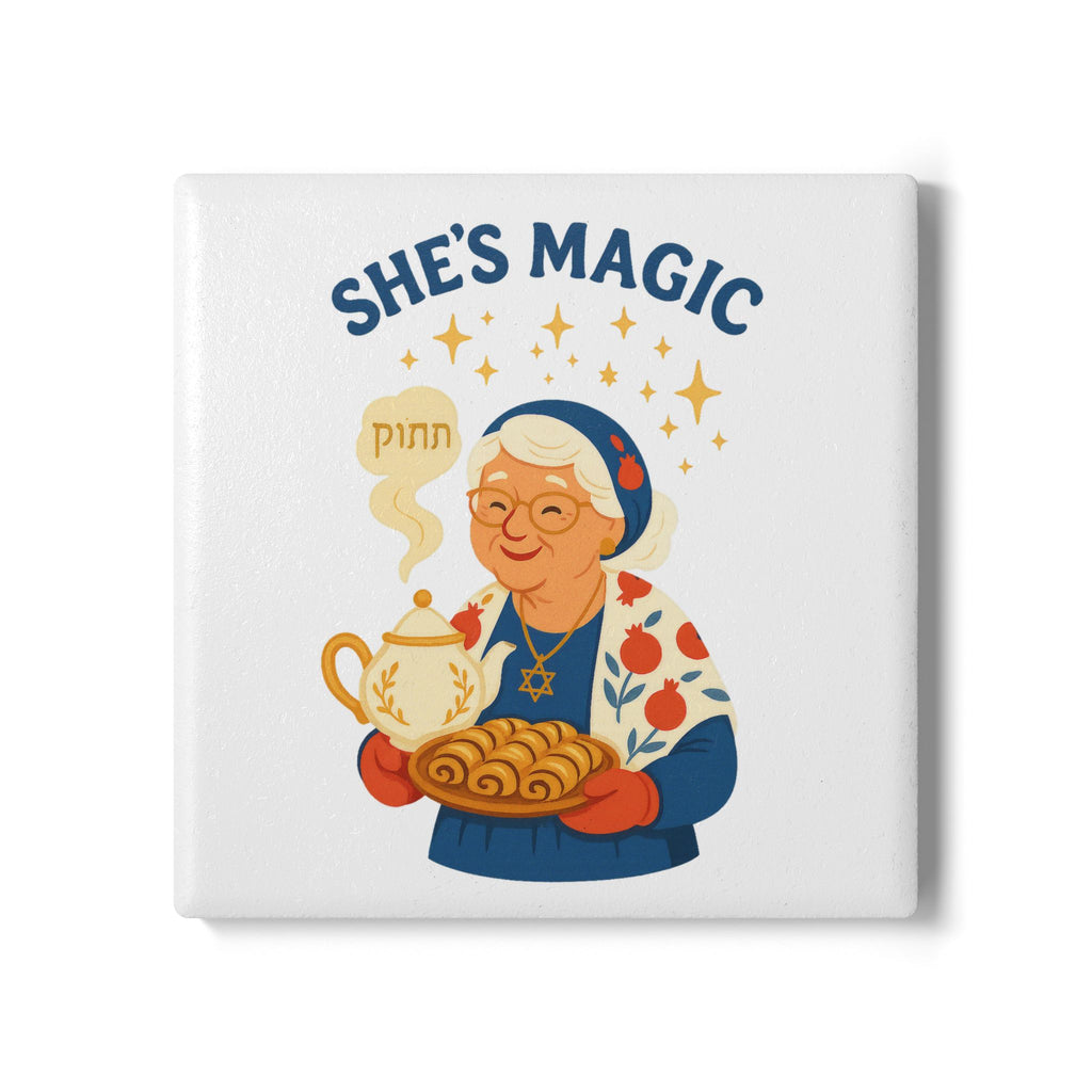 Grandma Magic Ceramic Coaster - American Zionist
