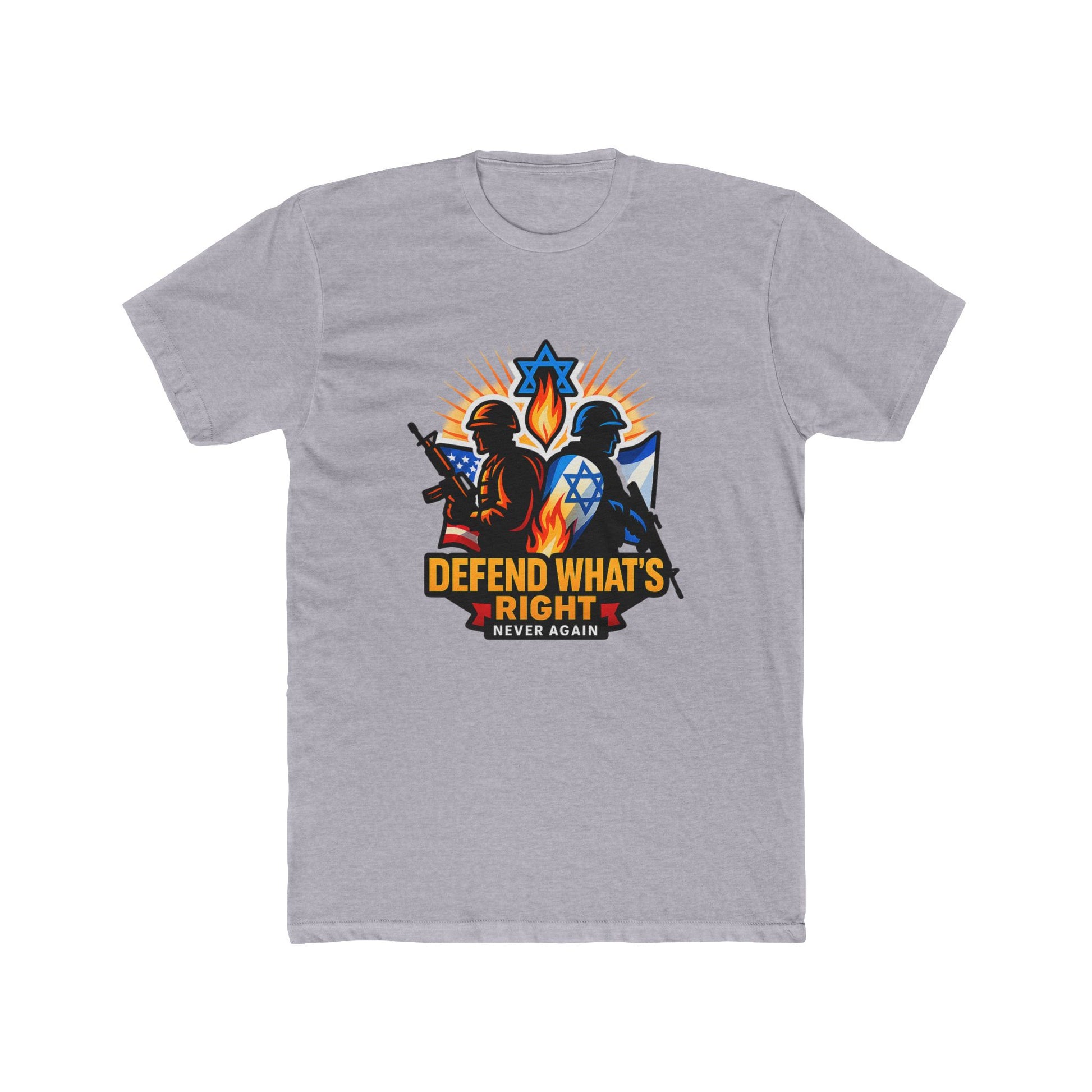 Defend Whats Right Unisex Cotton Crew Tee - American Zionist