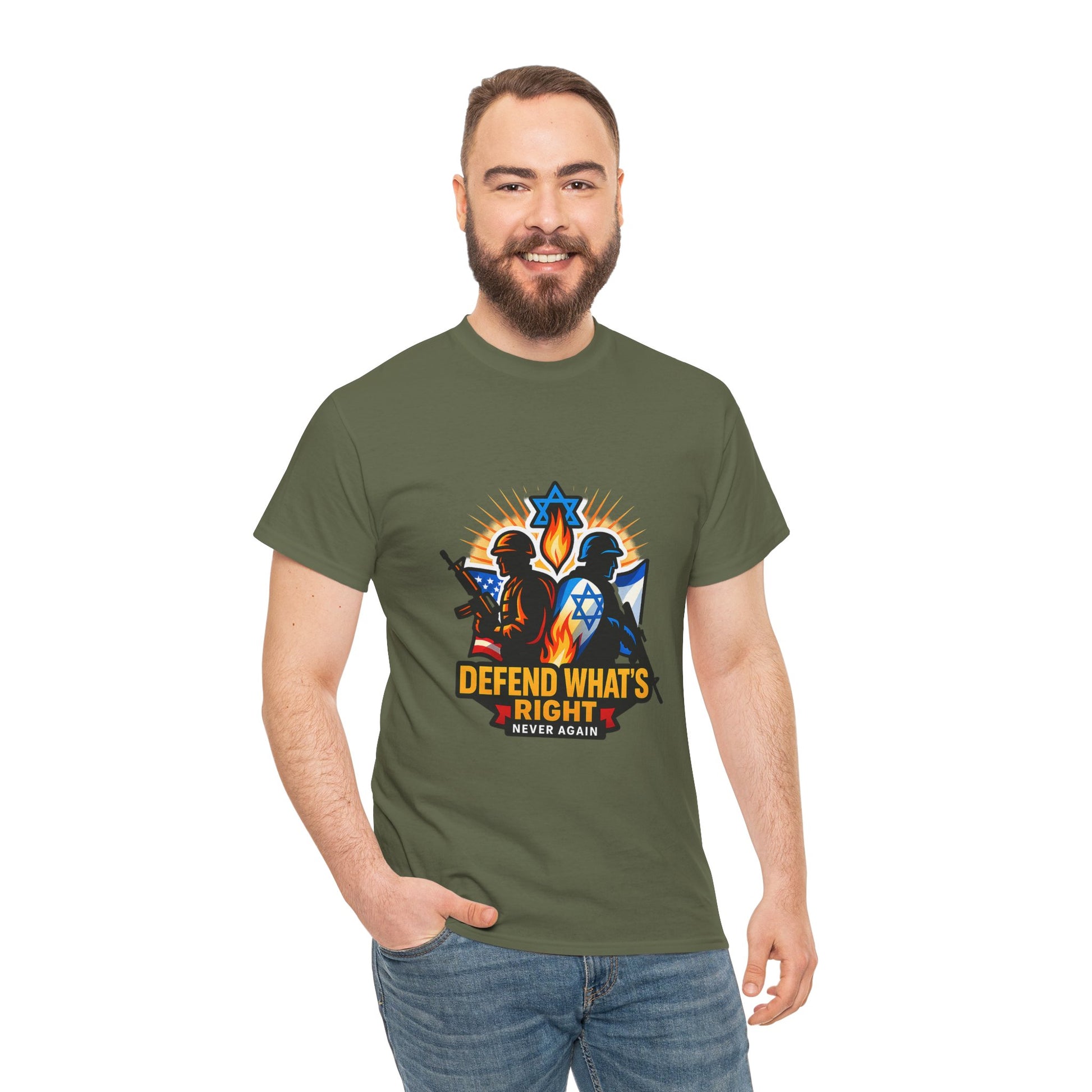 Defend Whats Right Unisex Heavy Cotton Tee - American Zionist