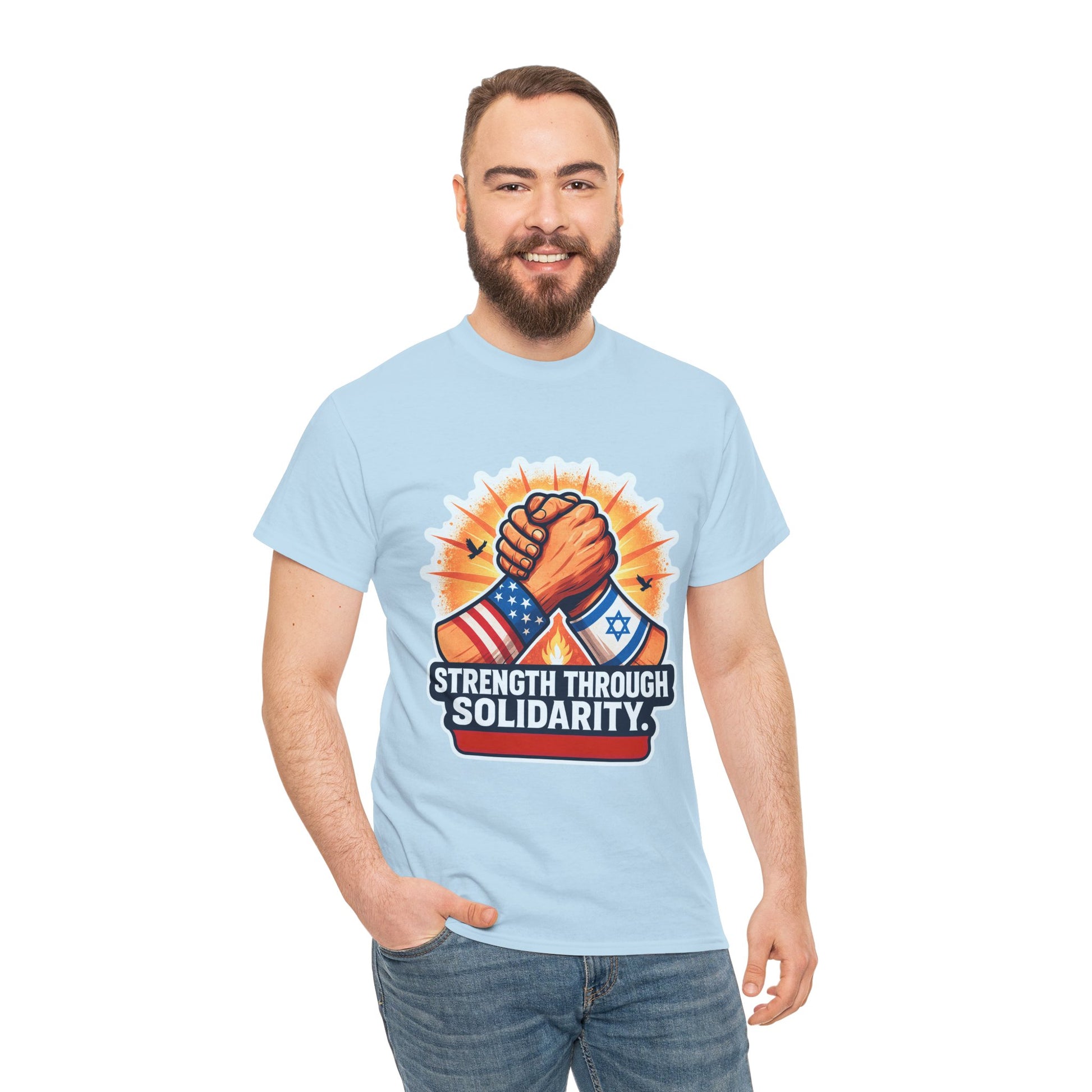 Strength Through Solidarity Unisex Heavy Cotton Tee - American Zionist