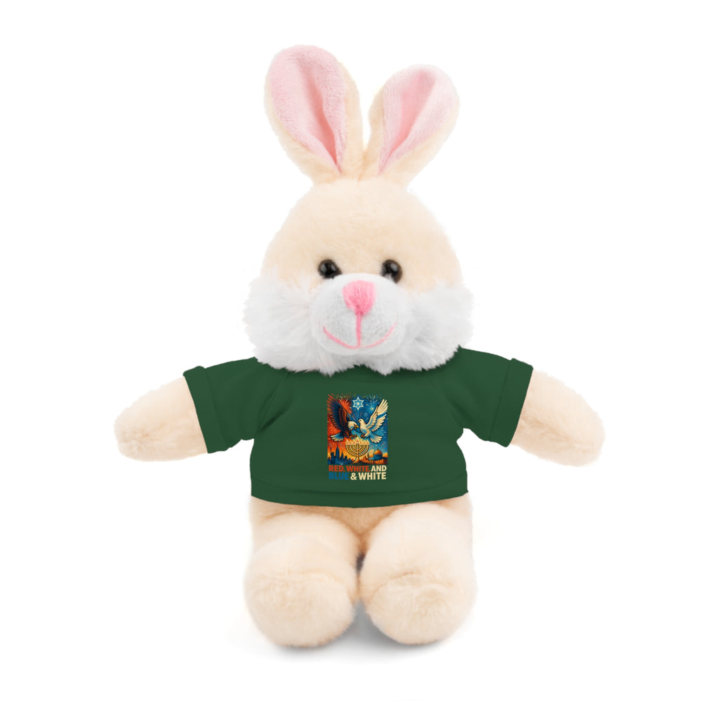 Red White and Blue Stuffed Animals with Tee - American Zionist