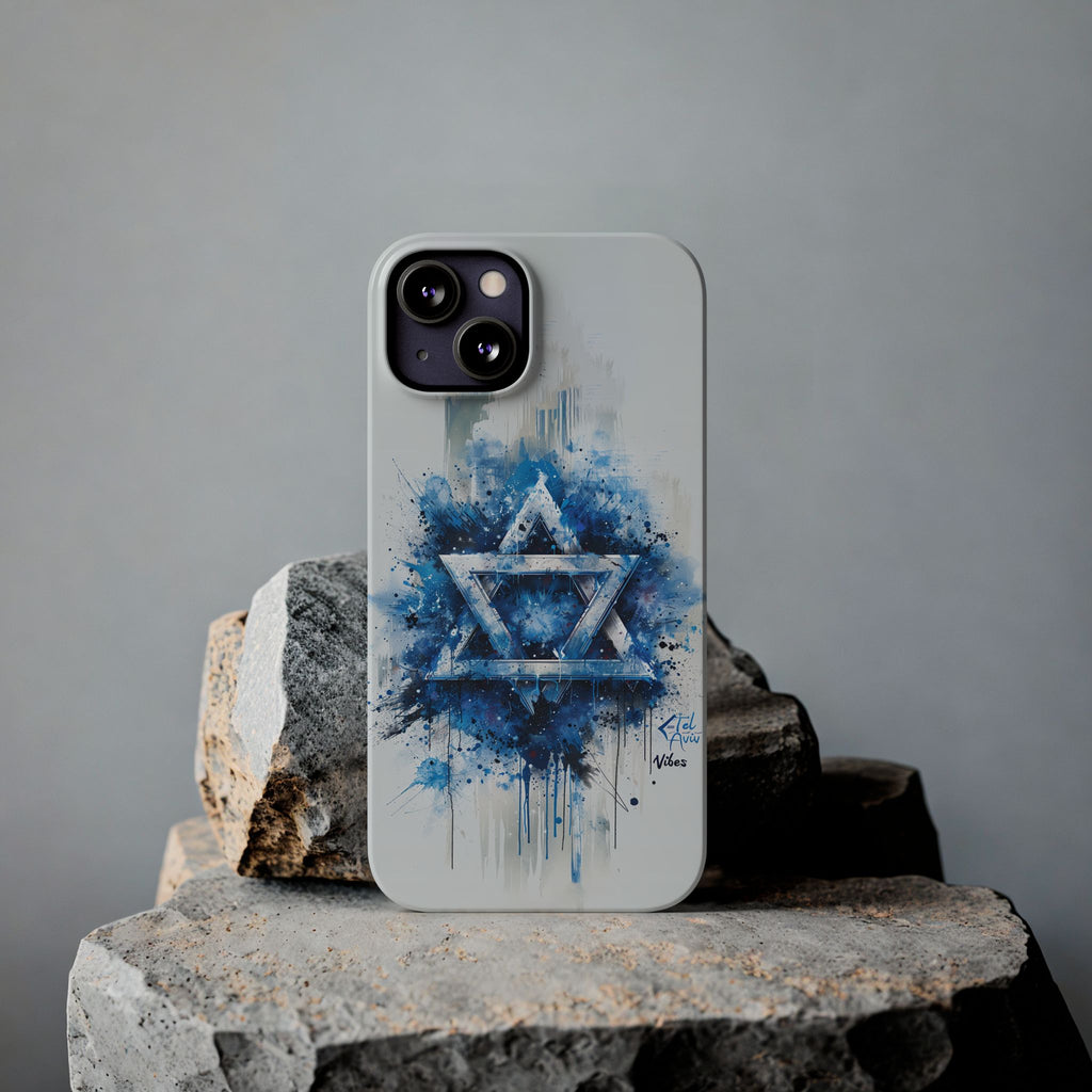 Graffiti Star of David Slim Phone Cases - American Zionist