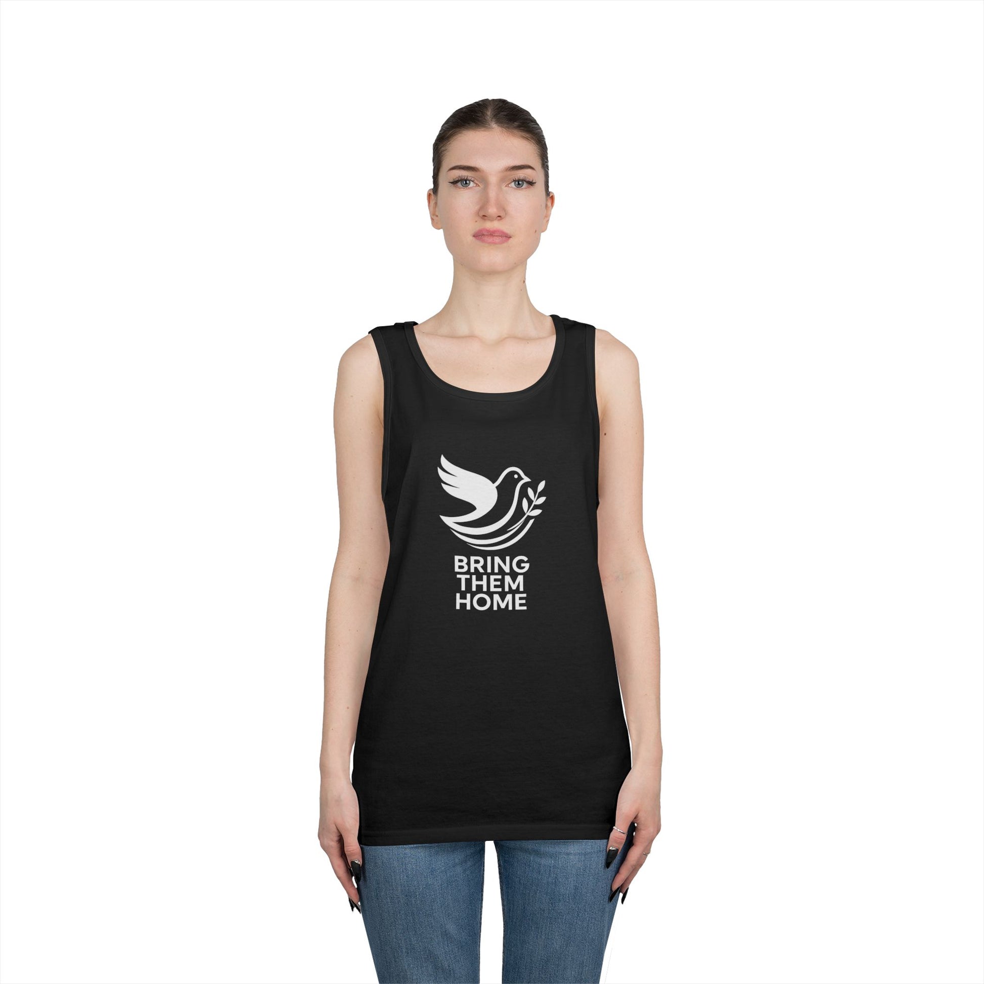 Dove Bring Them Home Unisex Heavy Cotton Tank Top - American Zionist