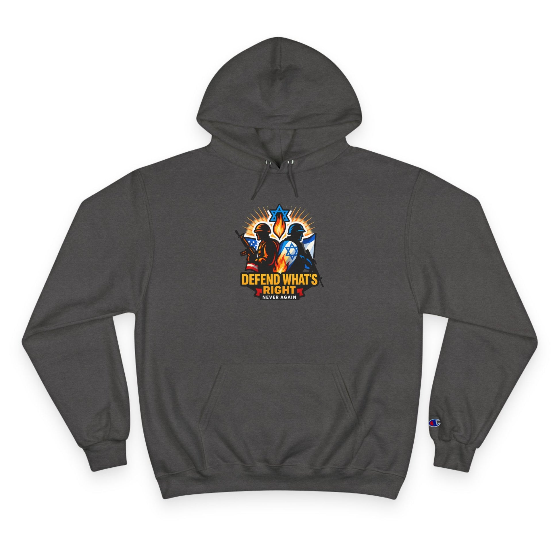 Defend What's Right Champion Hoodie - American Zionist