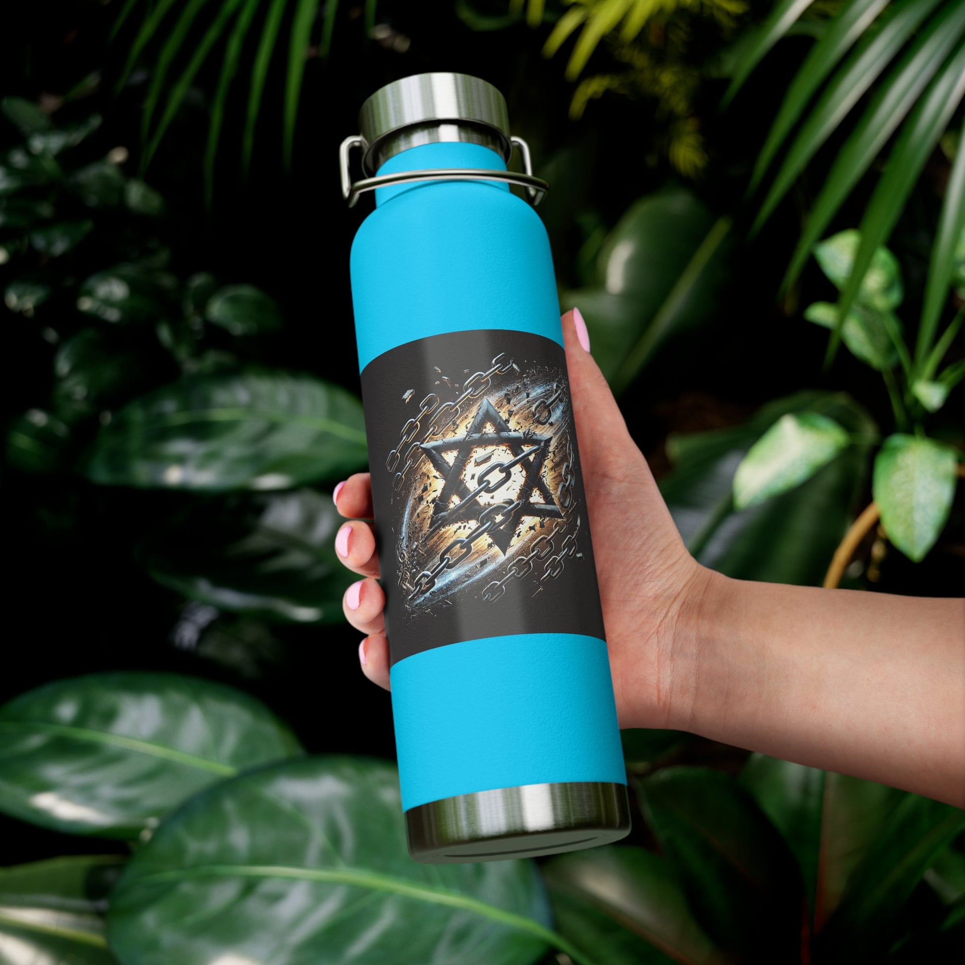 Galaxy Star of David Copper Vacuum Insulated Bottle, 22oz - American Zionist