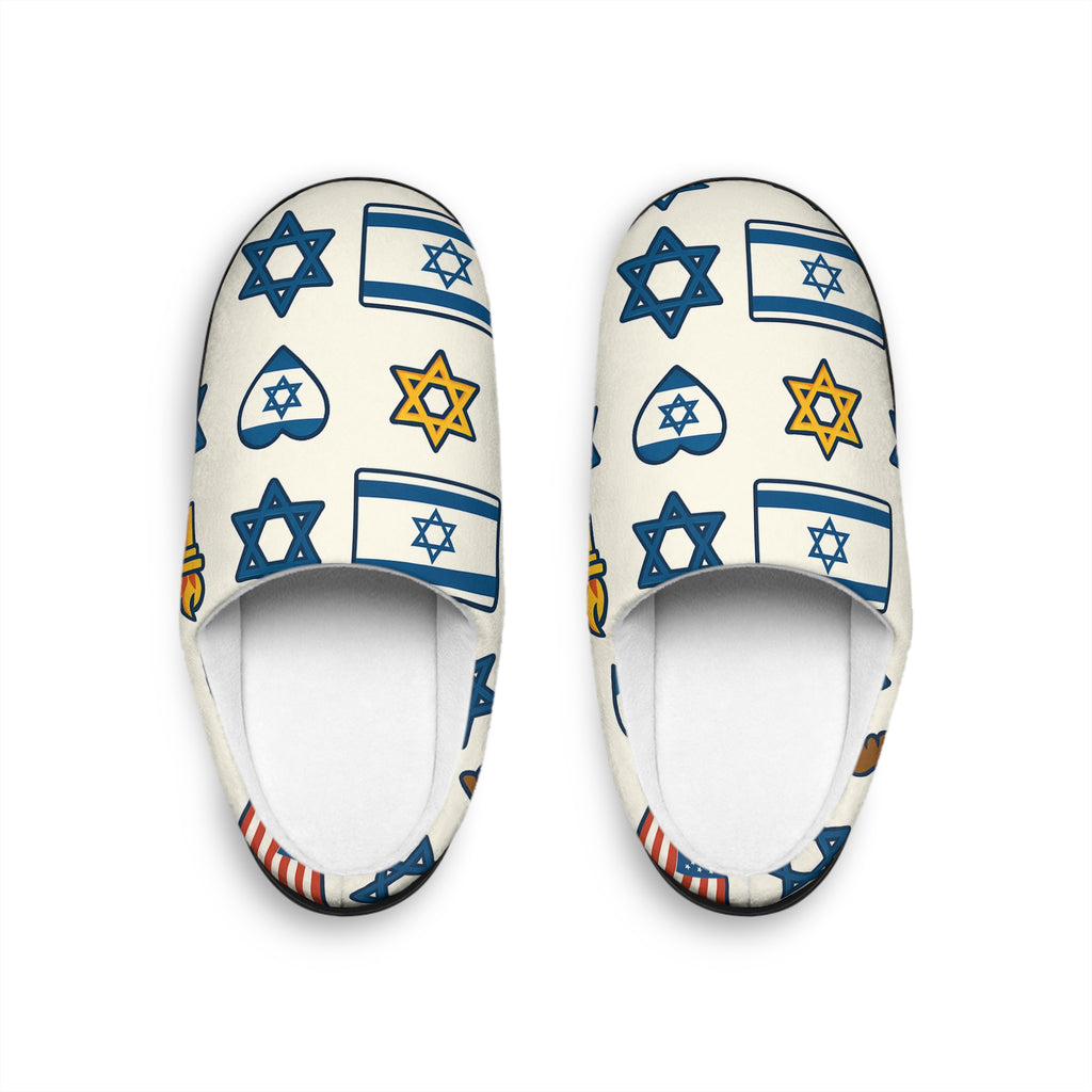 Cozy Israel Men's Indoor Slippers - American Zionist