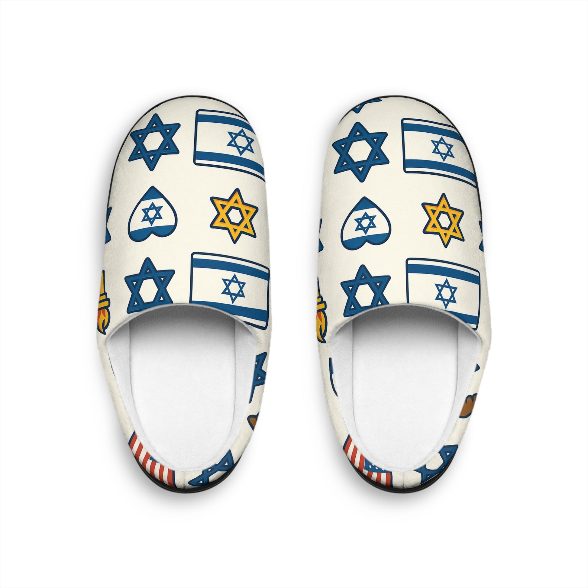Cozy Israel Men's Indoor Slippers - American Zionist