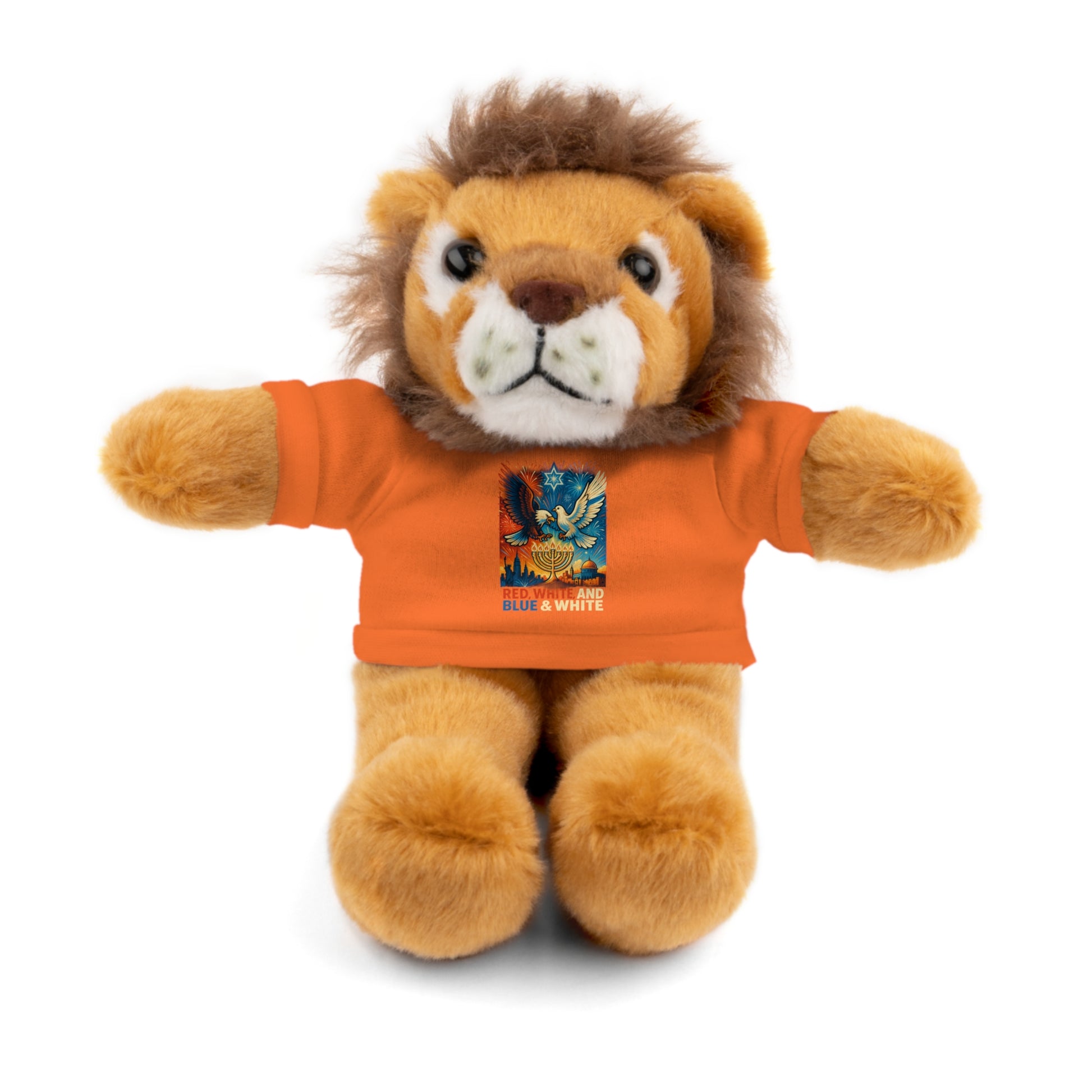 Red White and Blue Stuffed Animals with Tee - American Zionist