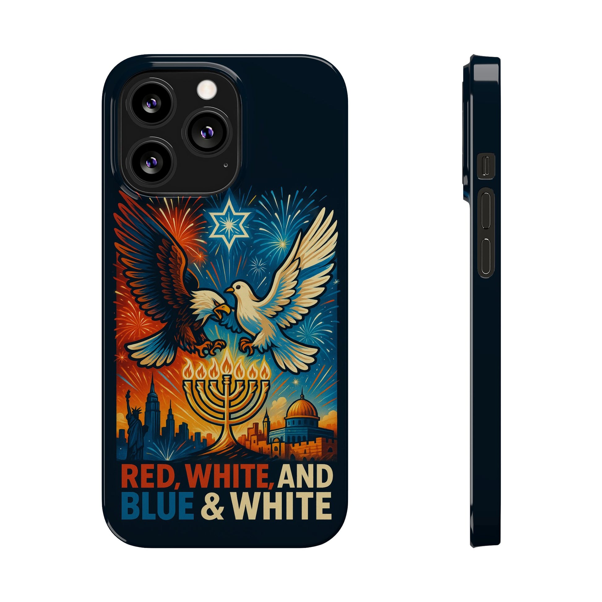 Red White and Blue Slim Phone Cases - American Zionist