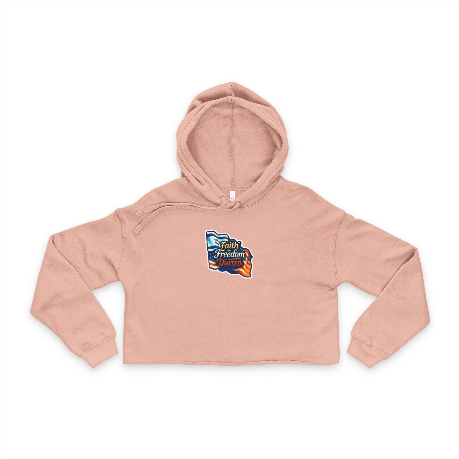 Faith Freedom United Women's Cropped Hoodie - American Zionist