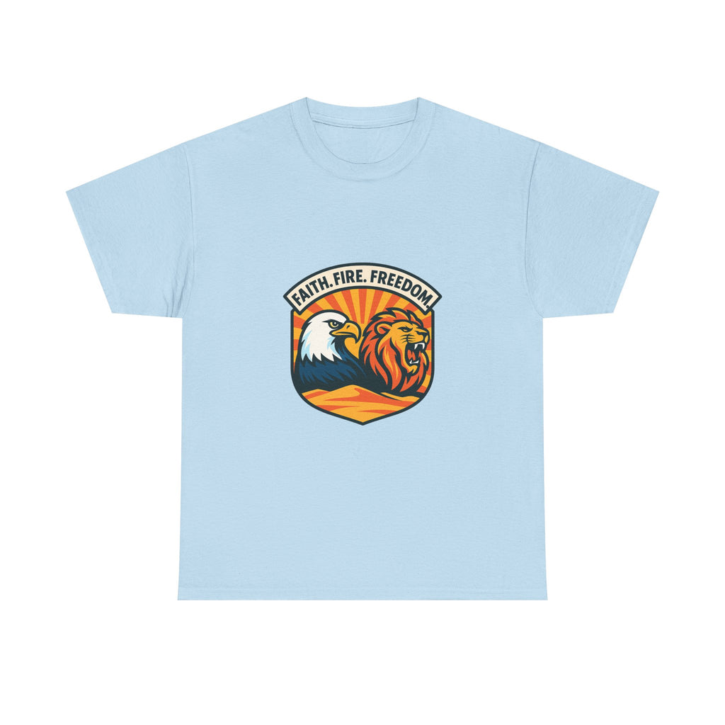 Lions Eagles Rise Unisex Heavy Cotton Tee - American Zionist