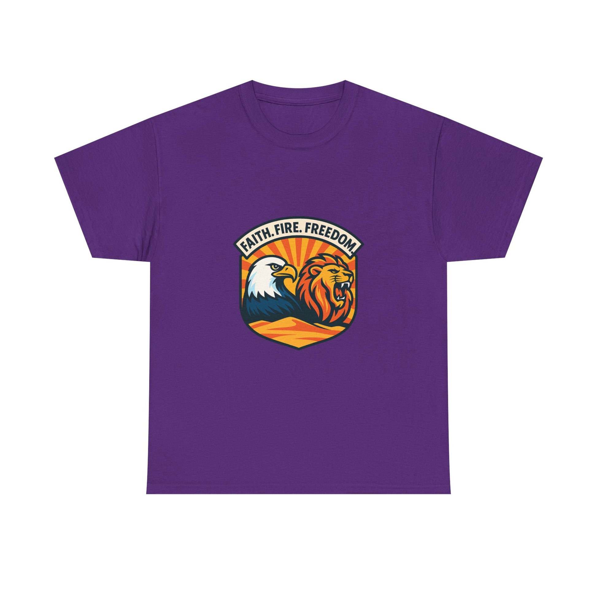 Lions Eagles Rise Unisex Heavy Cotton Tee - American Zionist