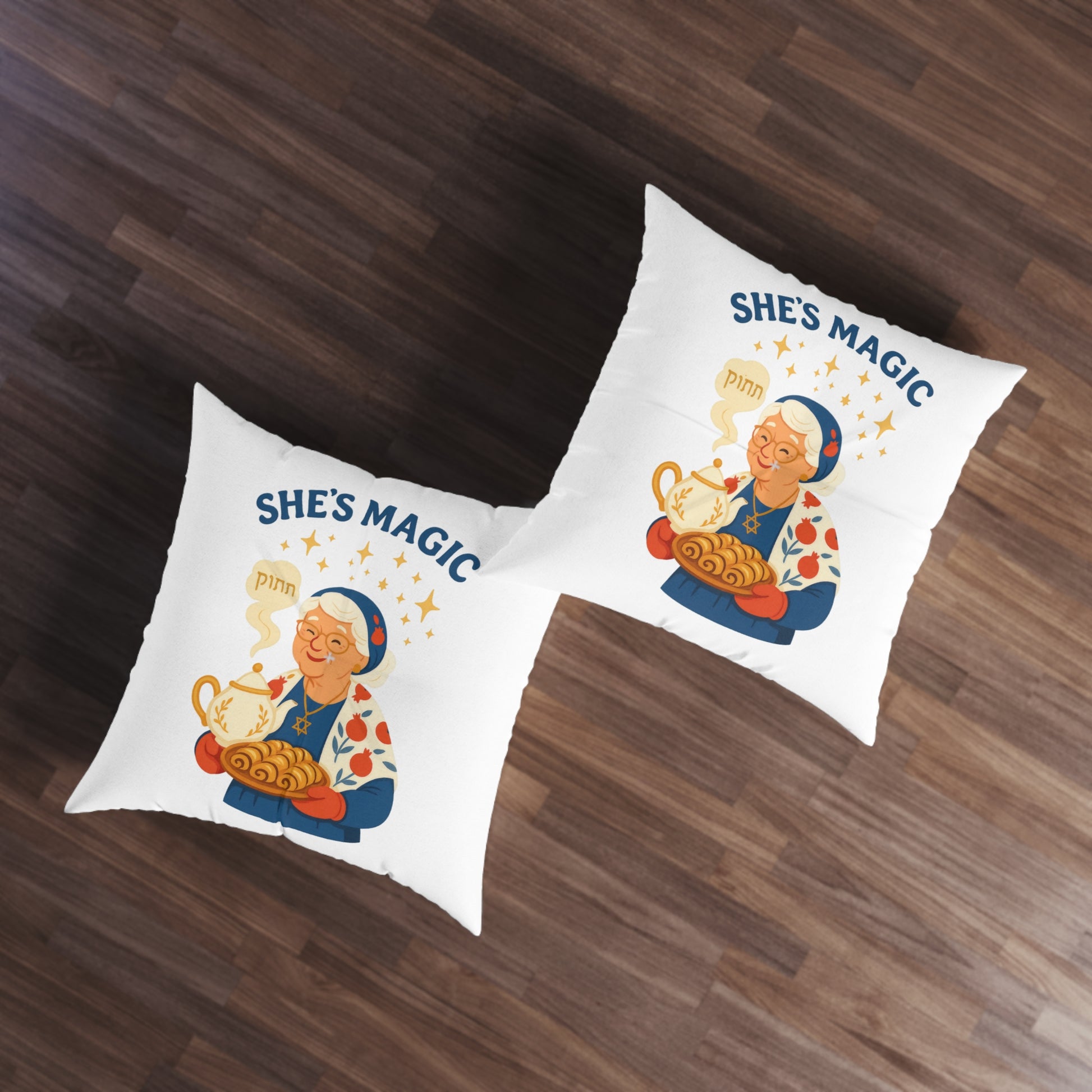 Grandma Magic Tufted Floor Pillow, Square - American Zionist
