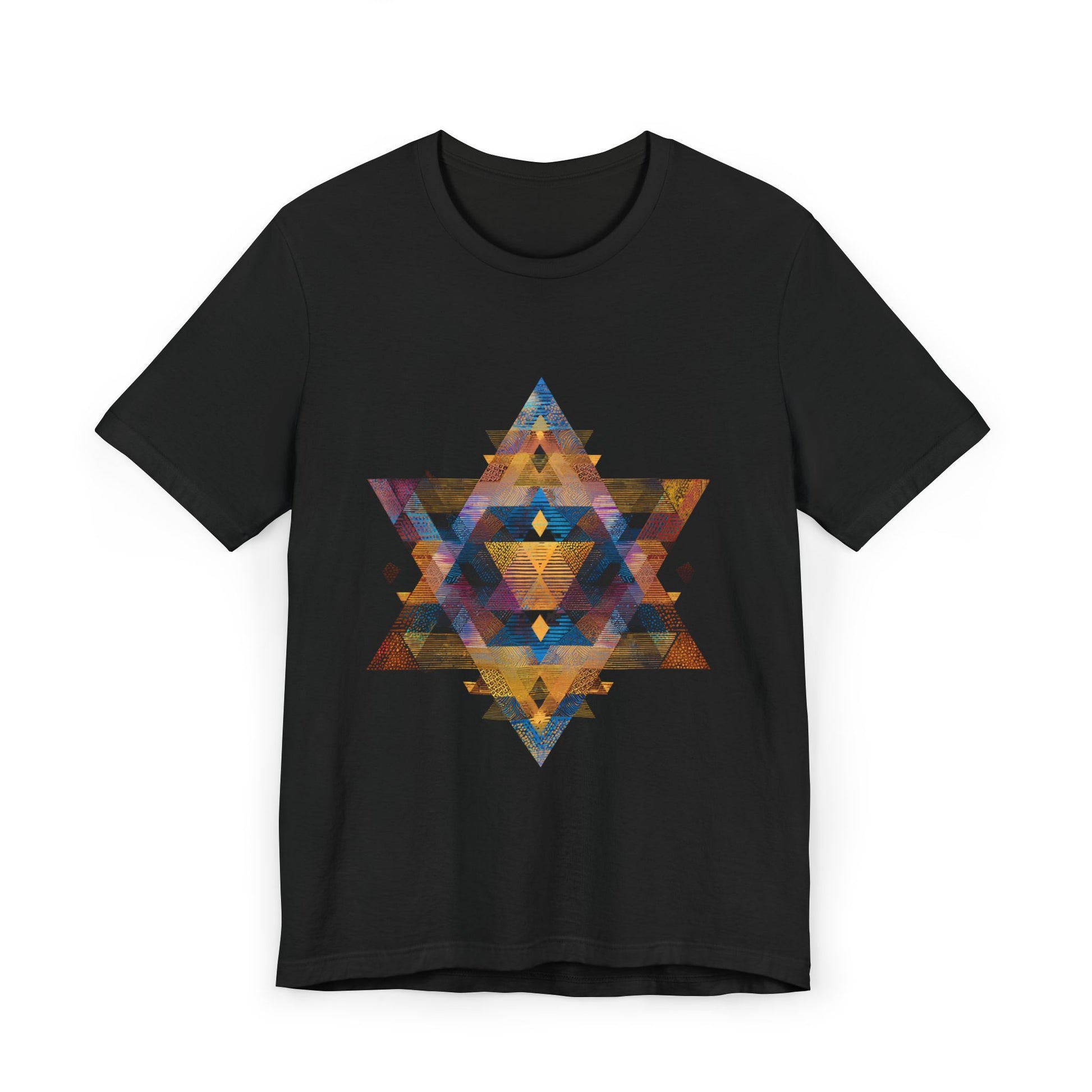 Star of David Geometric Unisex Jersey T-Shirt - American Zionist