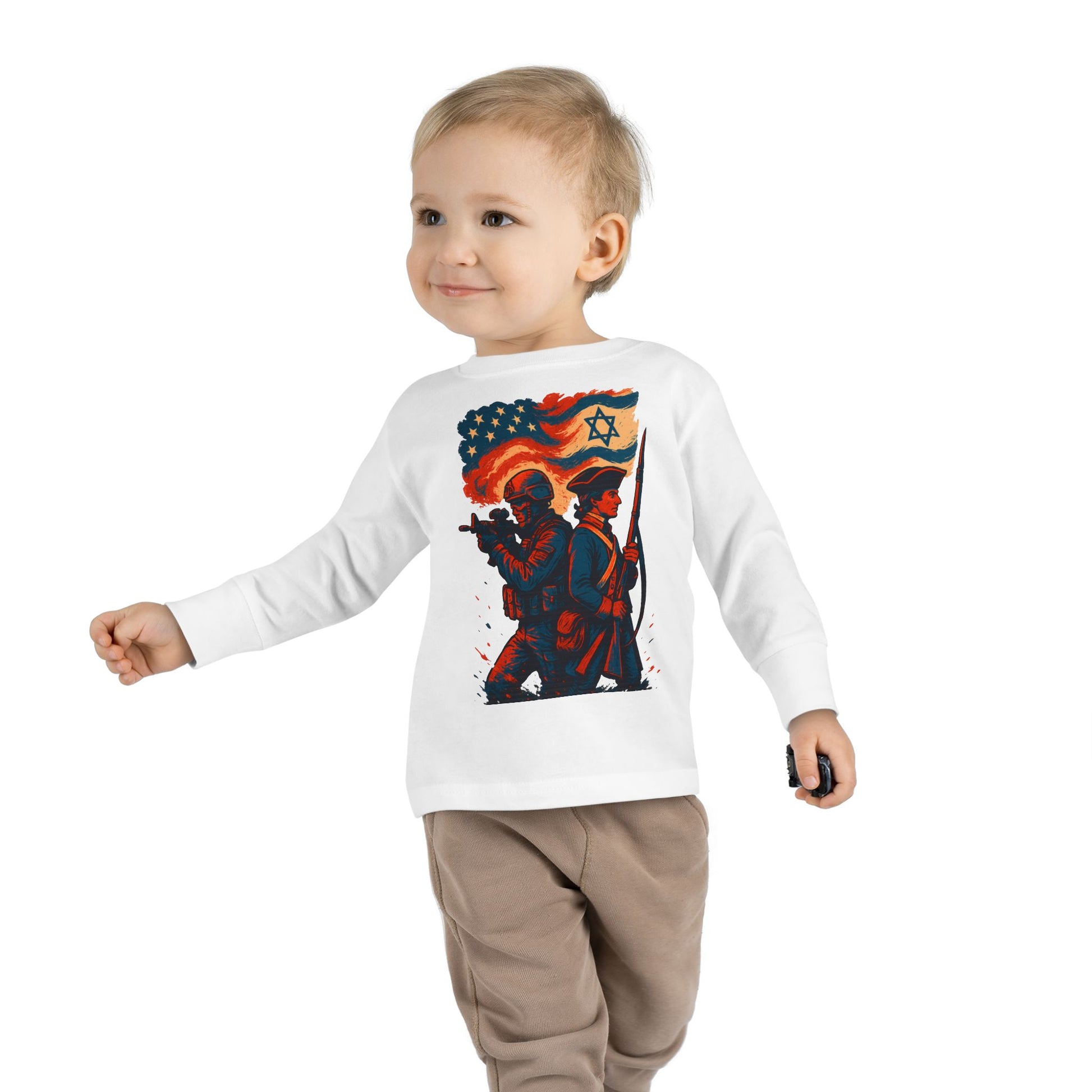 Defenders Across Generations Toddler Long Sleeve Tee - American Zionist