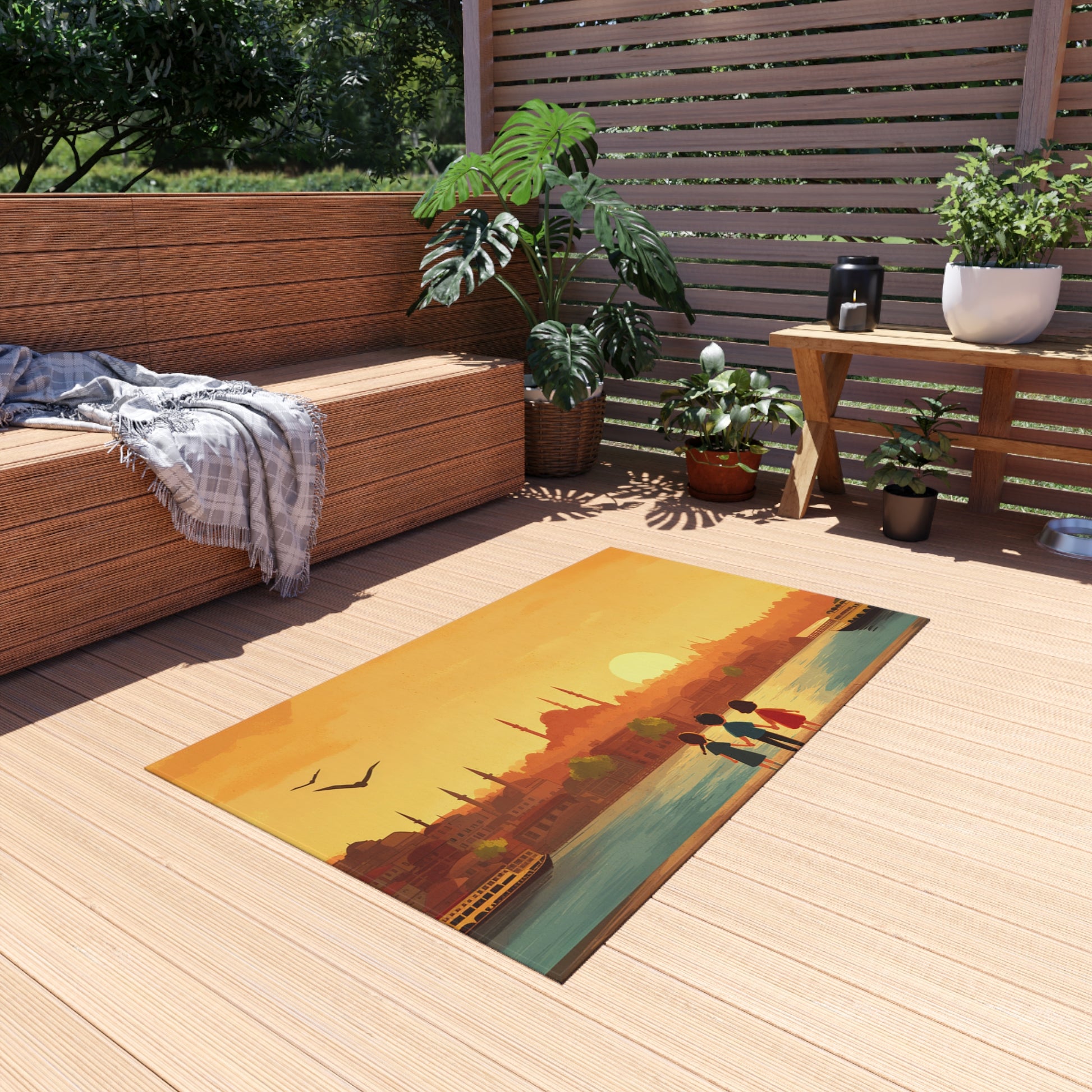 Kids by the Bay Outdoor Rug - American Zionist