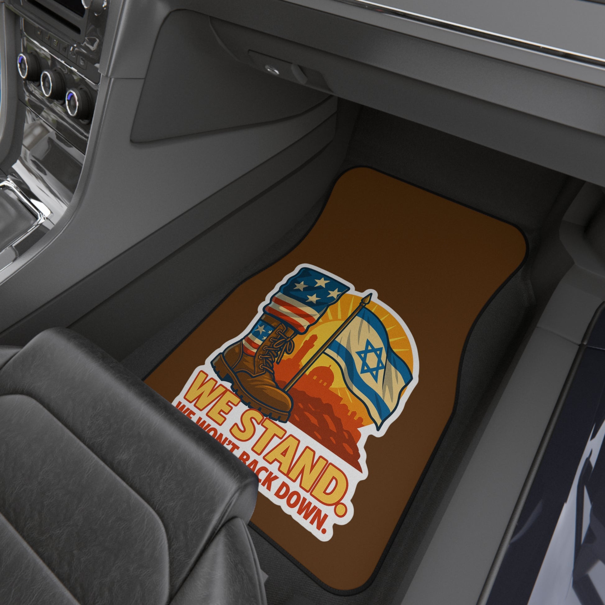 We Stand Car Mats (2x Front) - American Zionist