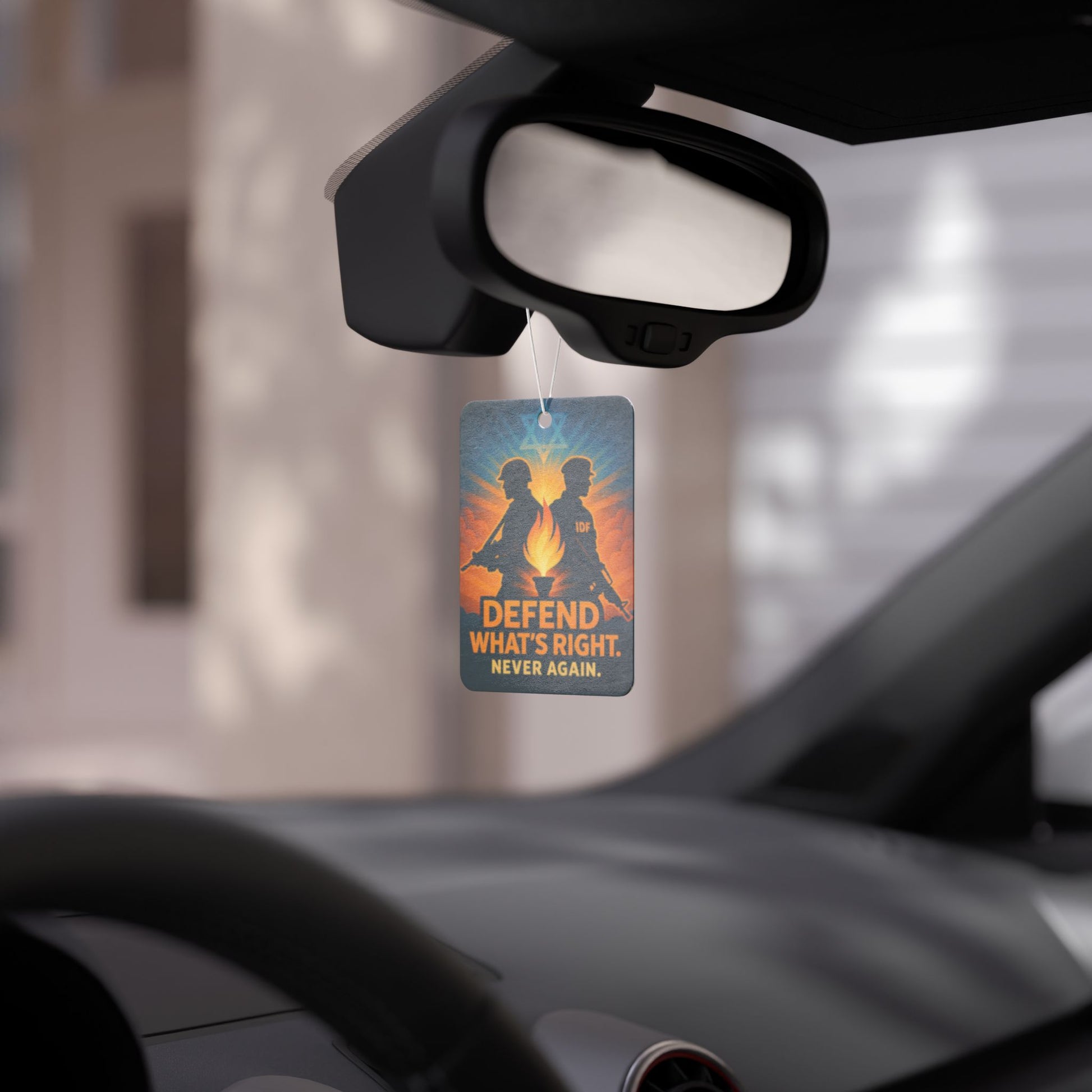 Defend Whats Right Car Air Freshener - American Zionist