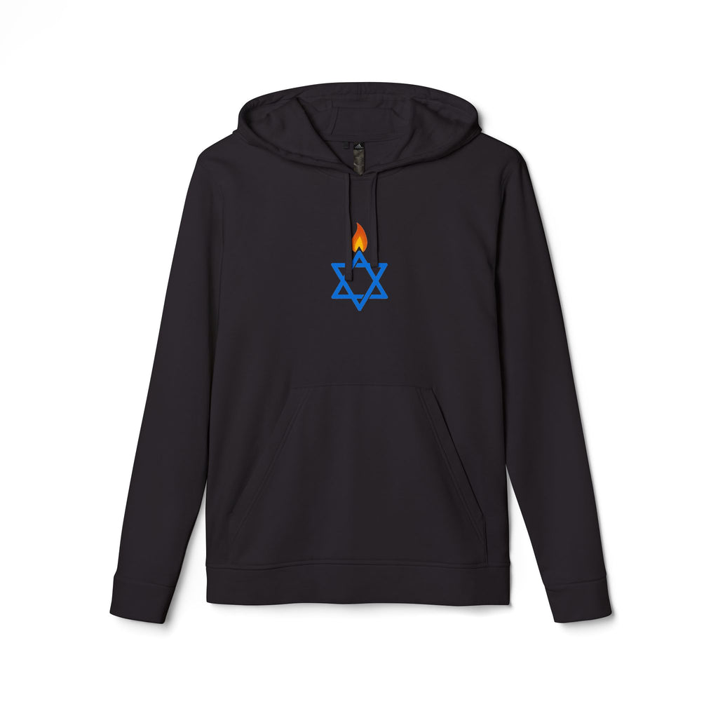 Fire Stars Of David Adidas Unisex Fleece Hoodie - American Zionist