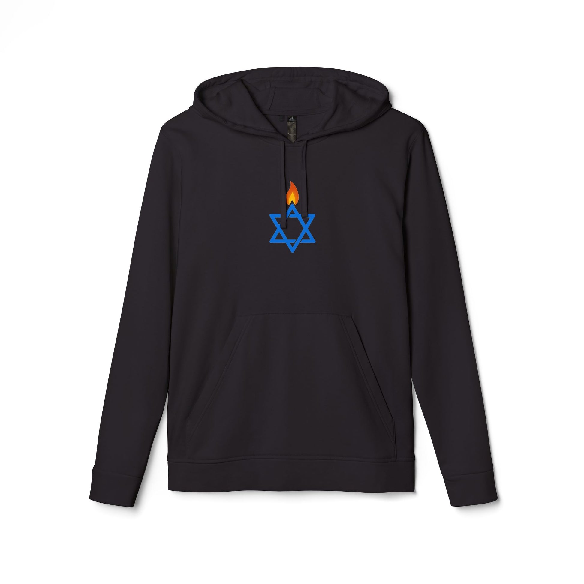 Fire Stars Of David Adidas Unisex Fleece Hoodie - American Zionist