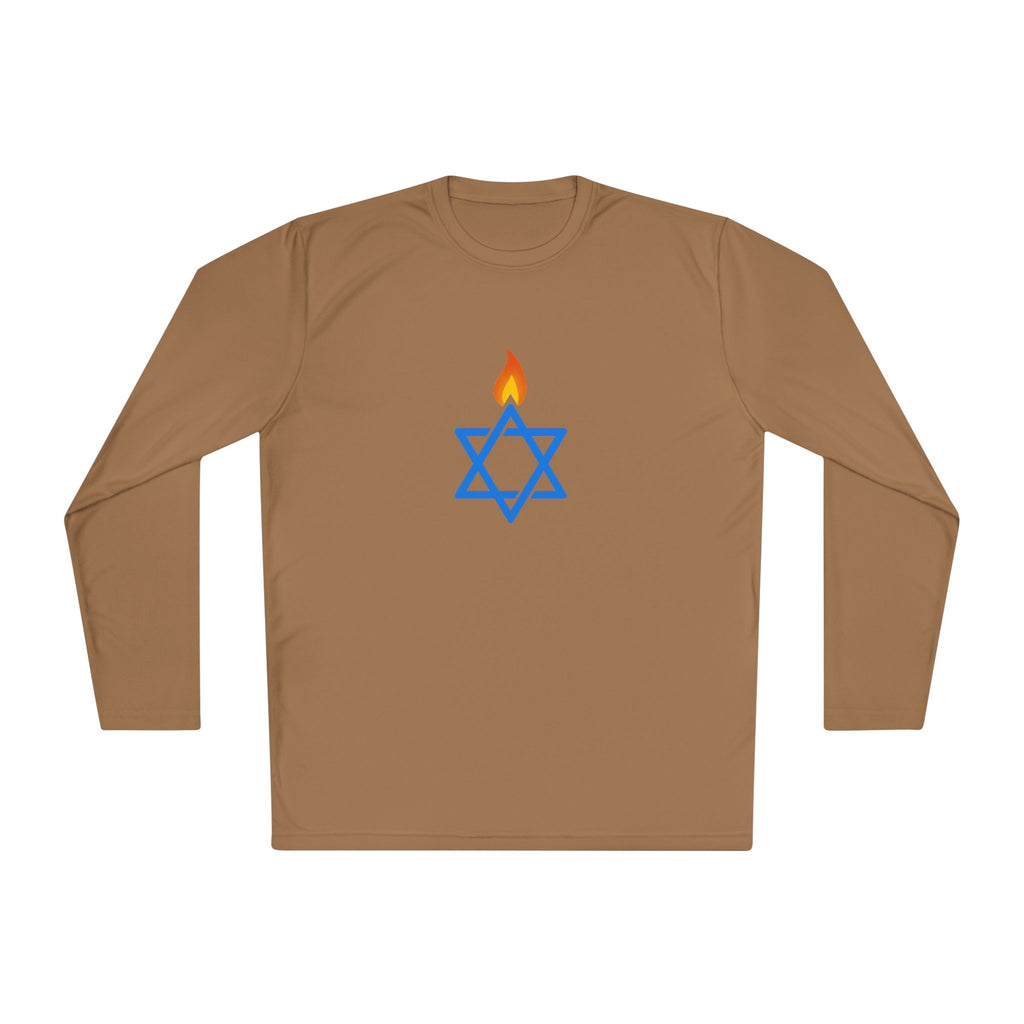 Fire Stars Of David Unisex Lightweight Long Sleeve Tee - American Zionist