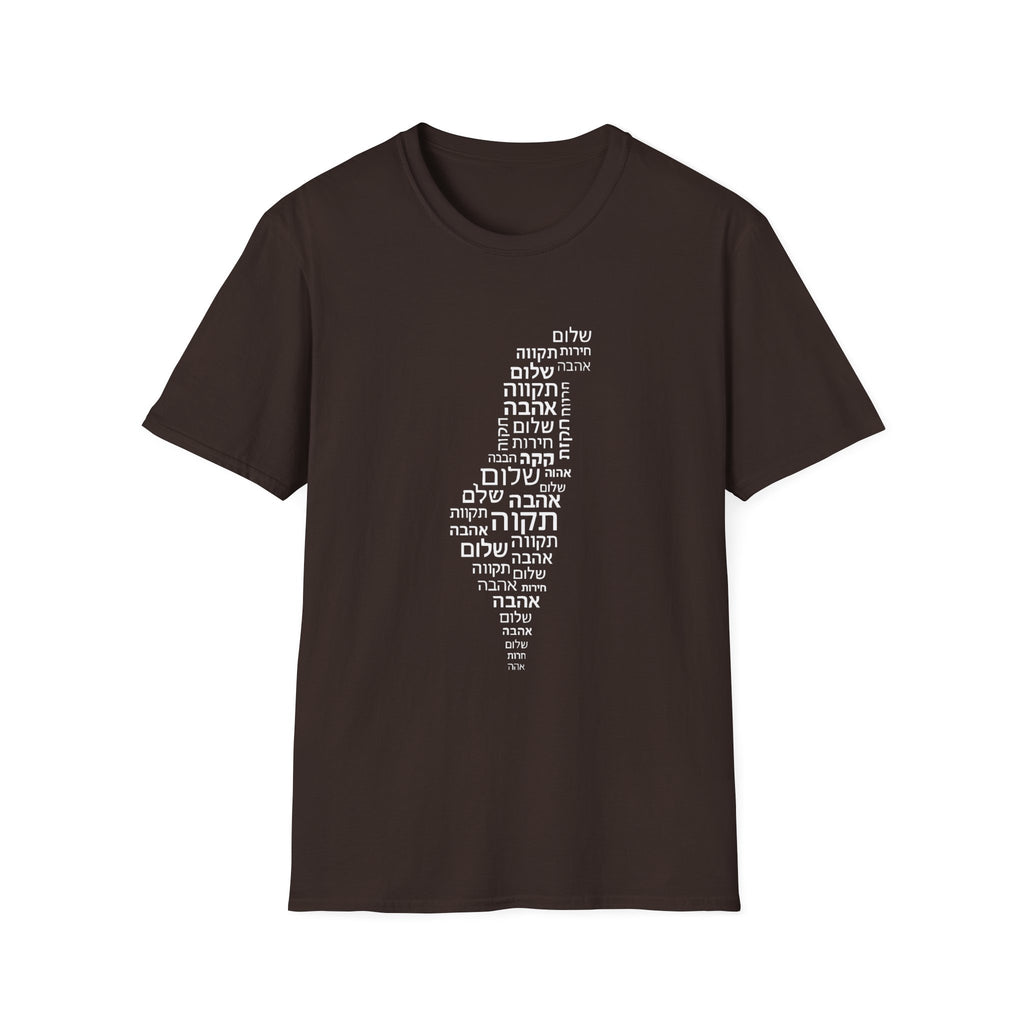 Hebrew Letters Unisex Softstyle T-Shirt - American Zionist