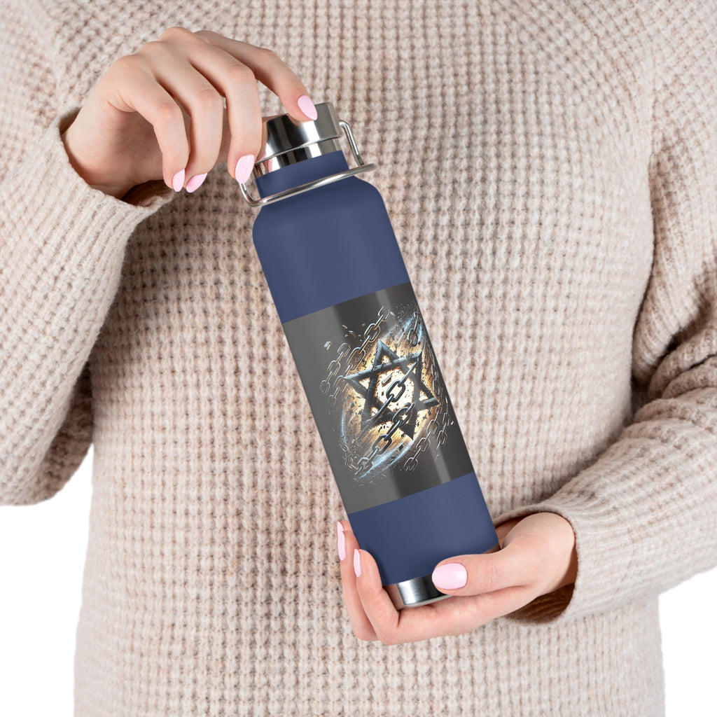 Galaxy Star of David Copper Vacuum Insulated Bottle, 22oz - American Zionist