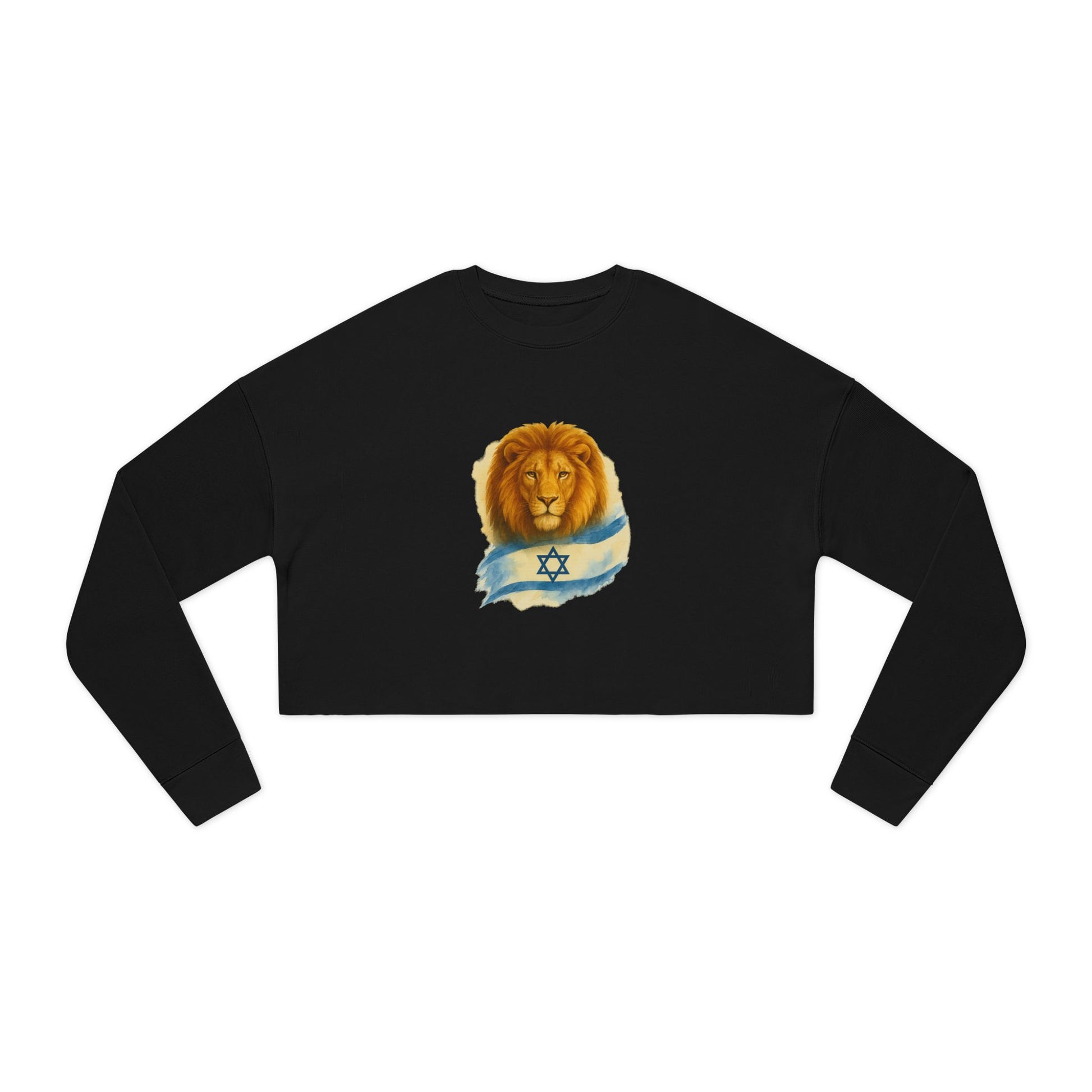 Lion Of Israel Women's Cropped Sweatshirt - American Zionist