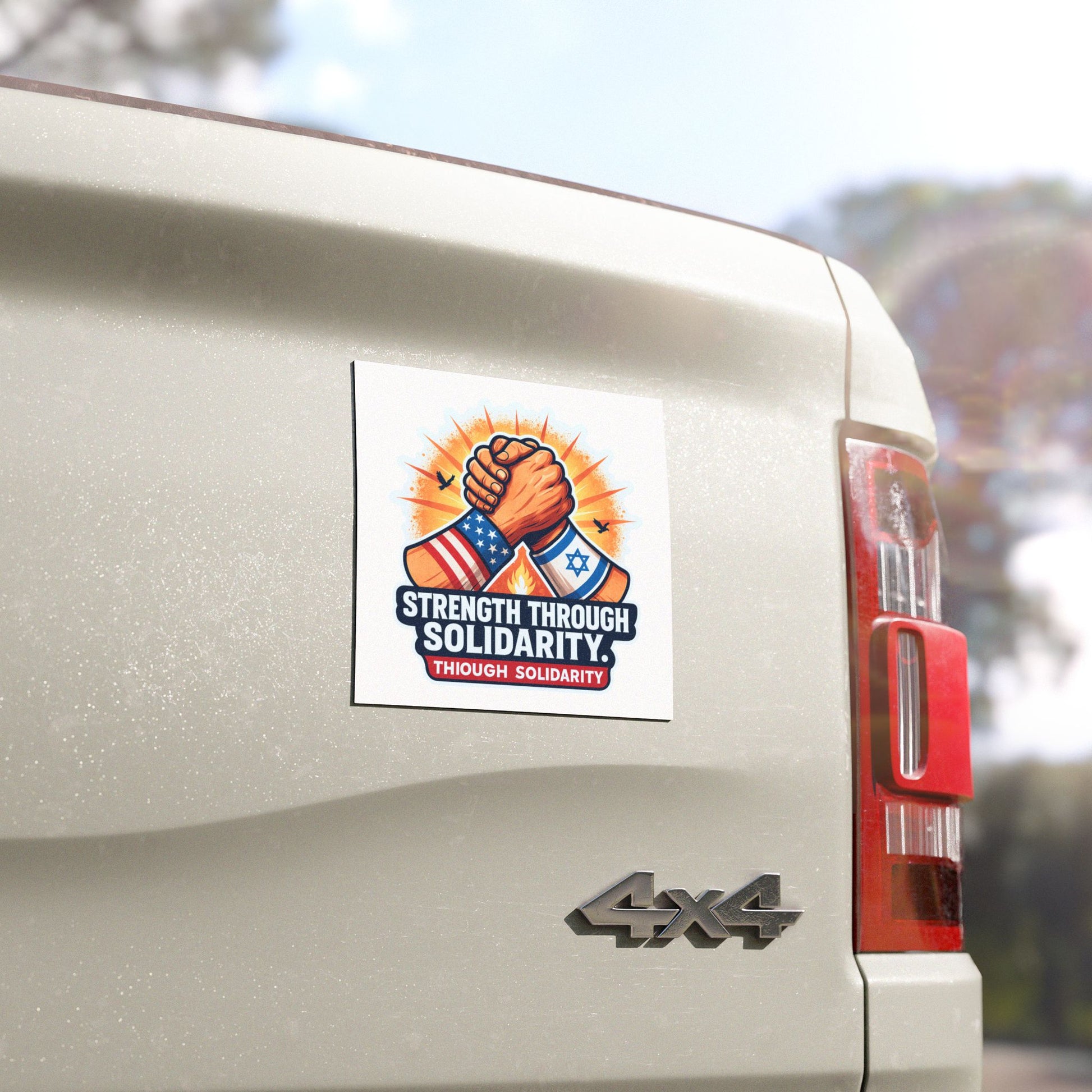 Strength Through Solidarity Car Magnets - American Zionist