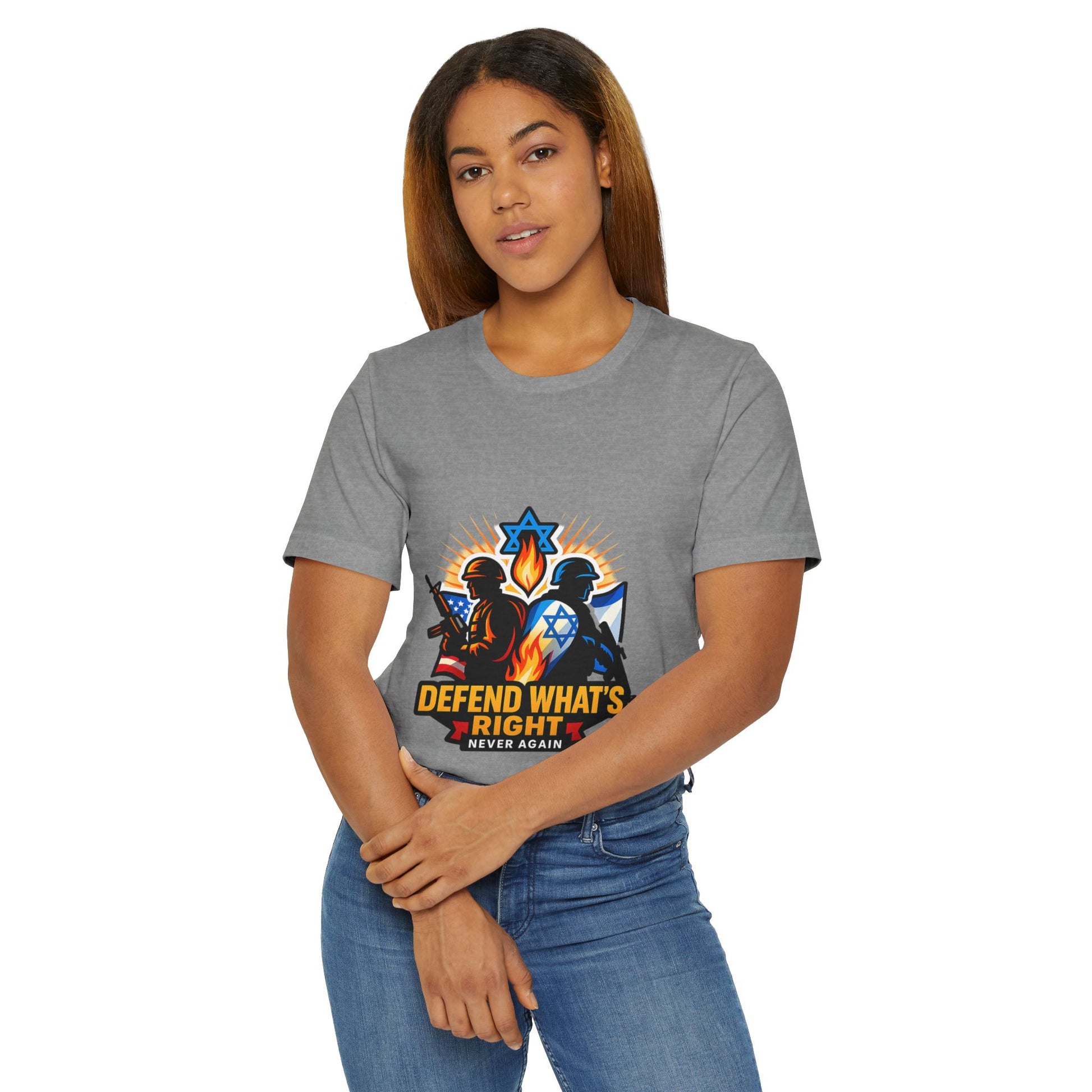 Defend What's Right Unisex Jersey T-Shirt - American Zionist