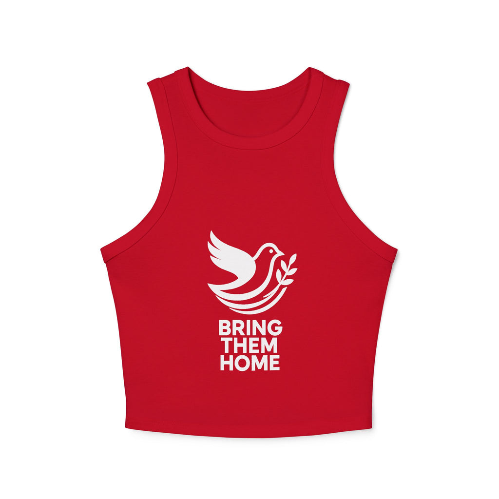 Dove Bring Them Home Women's Micro Rib Racer Tank Top - American Zionist