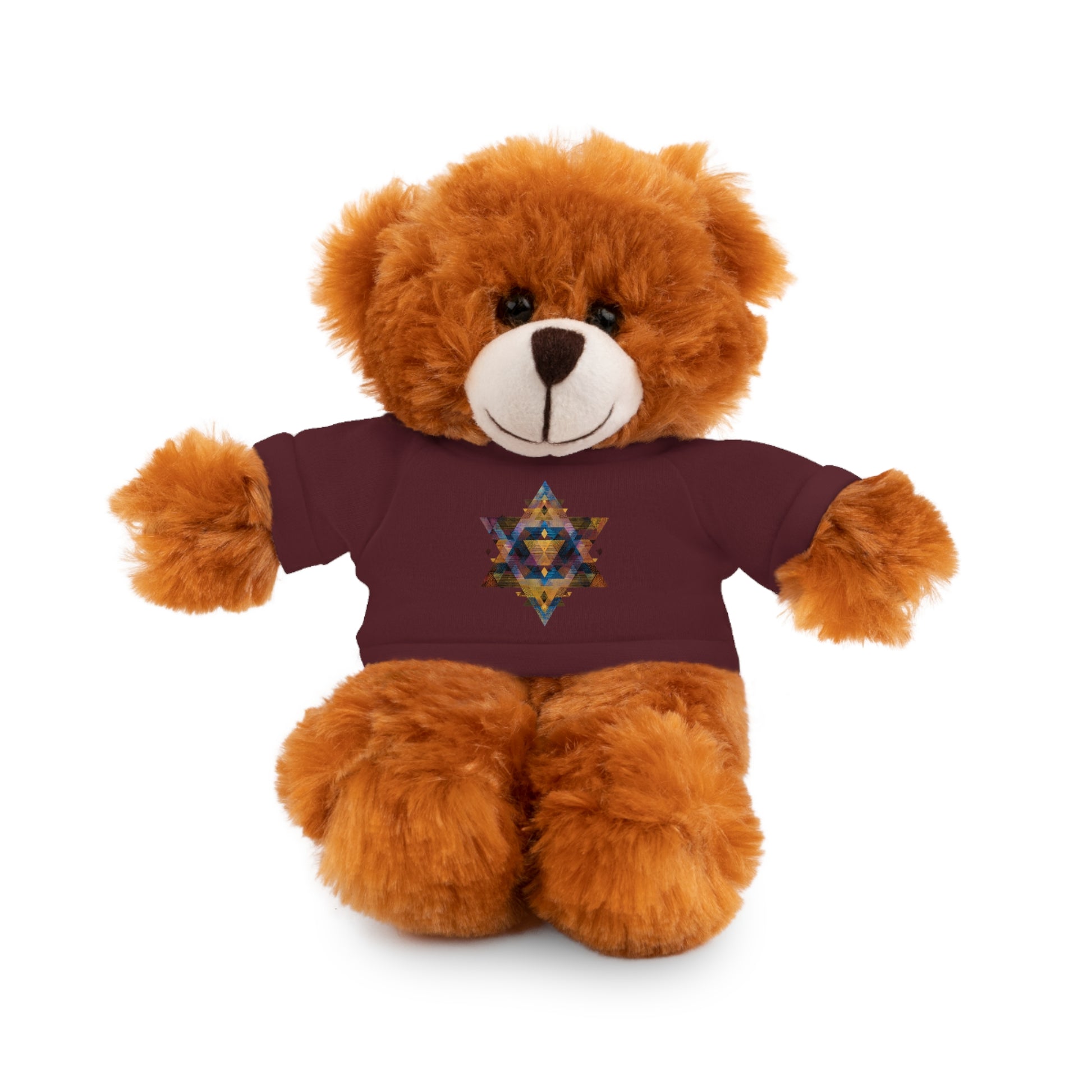 Star Of David Geometric Stuffed Animals with Tee - American Zionist