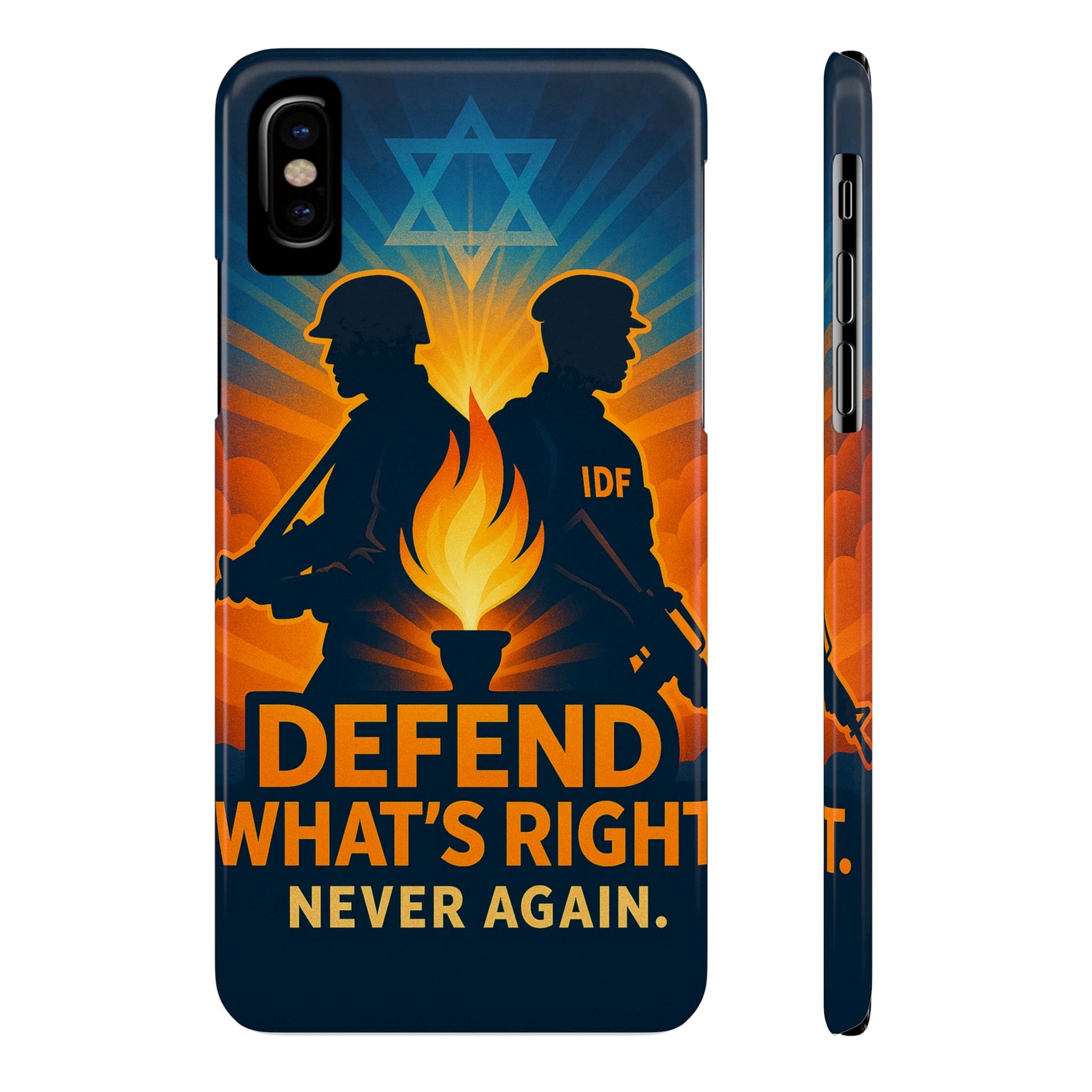 Defend What's Right Slim Phone Cases - American Zionist