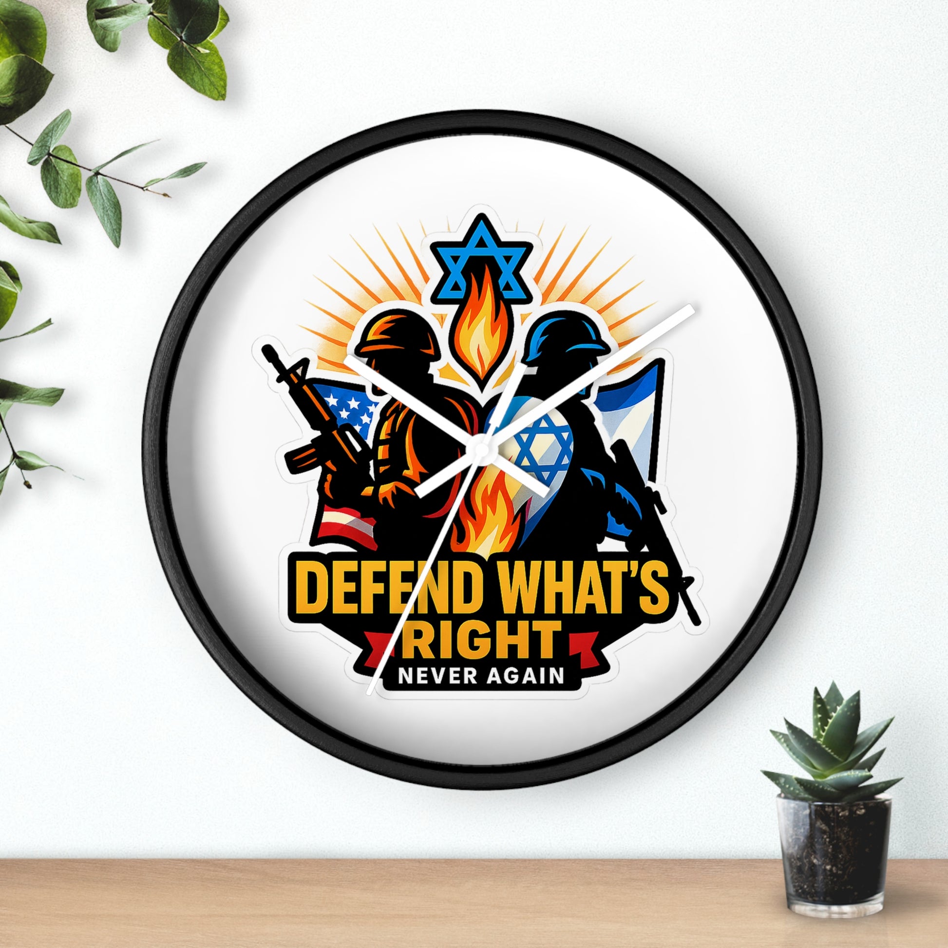 Defend Whats Right Wall Clock - American Zionist