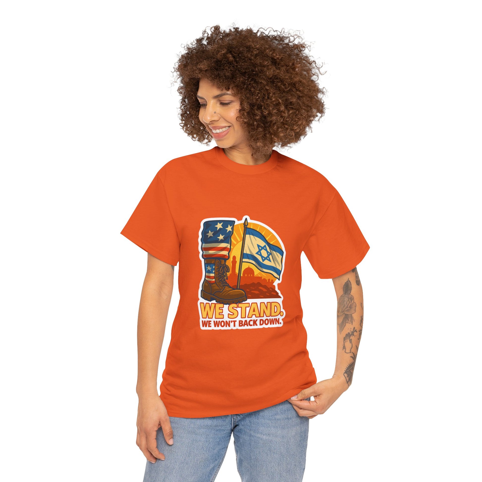 We Stand Unisex Heavy Cotton Tee - American Zionist