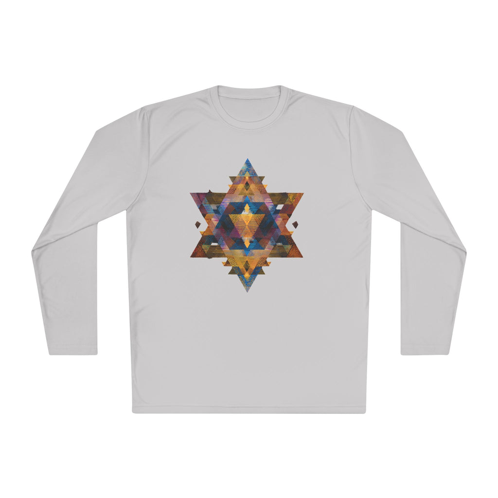 Star of David Geometric Unisex Lightweight Long Sleeve Tee - American Zionist
