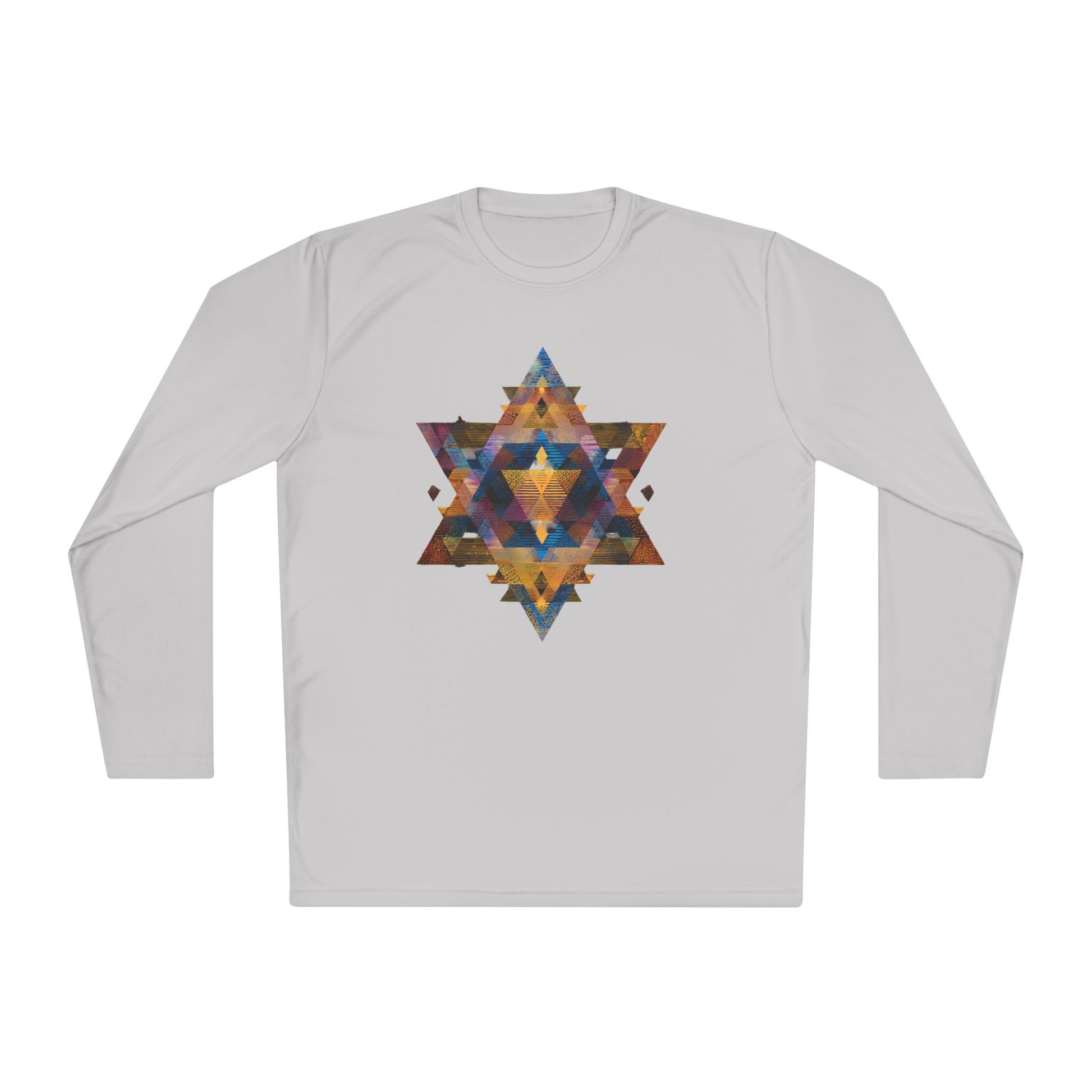 Star of David Geometric Unisex Lightweight Long Sleeve Tee - American Zionist