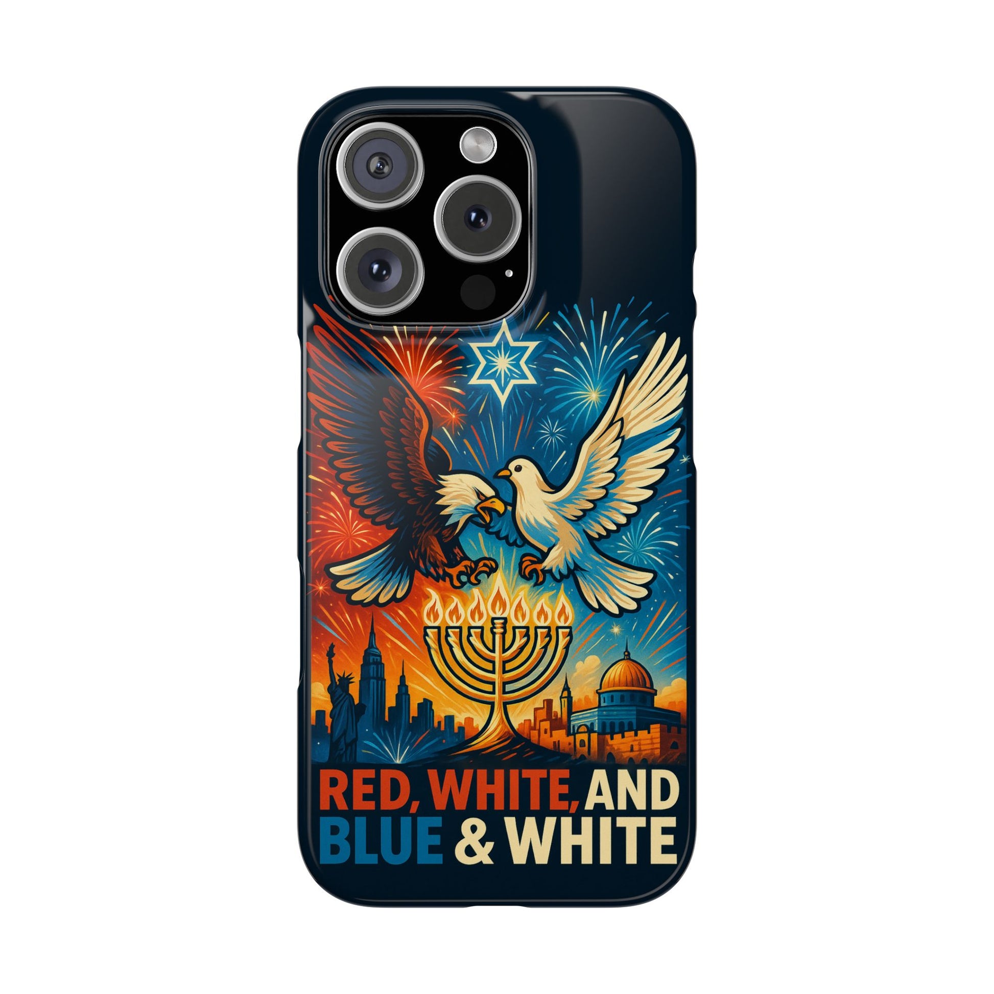 Red White and Blue Slim Phone Cases - American Zionist