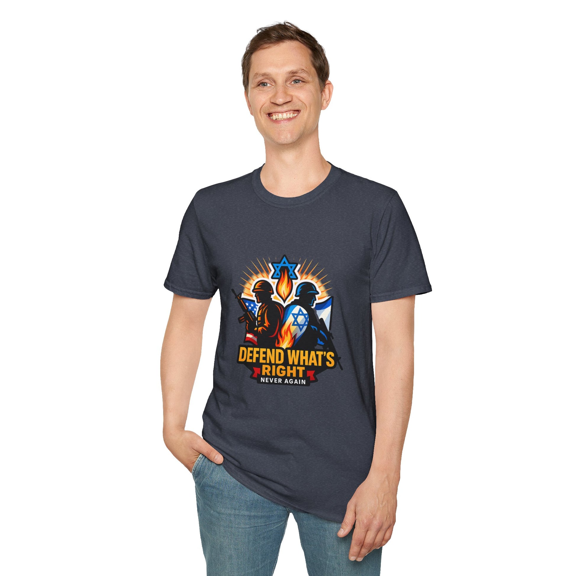 Defend What's Right Unisex Softstyle T-Shirt - American Zionist