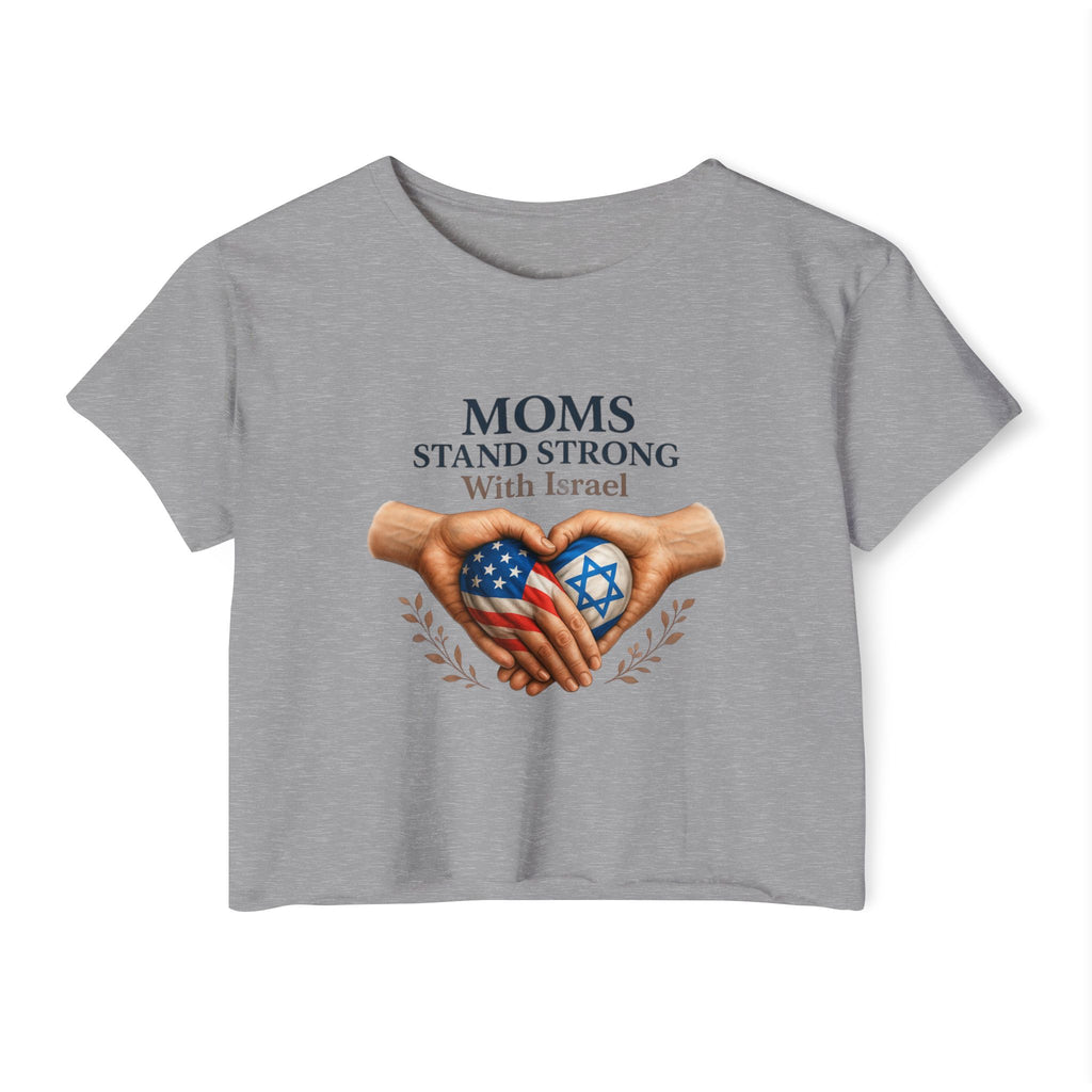 Mom Stand Strong Women's Festival Crop Top - American Zionist