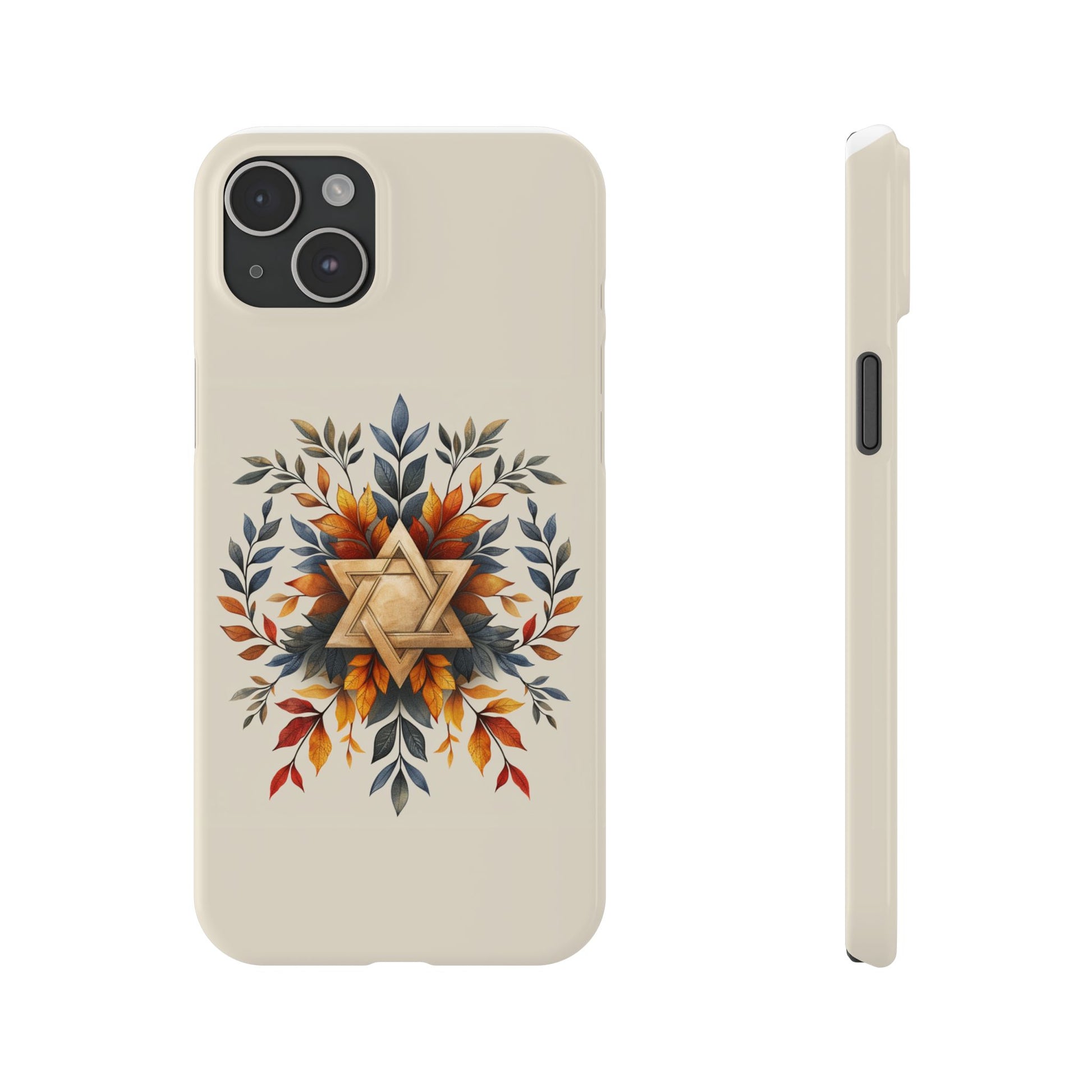 Star of David Wreath Slim Phone Cases - American Zionist