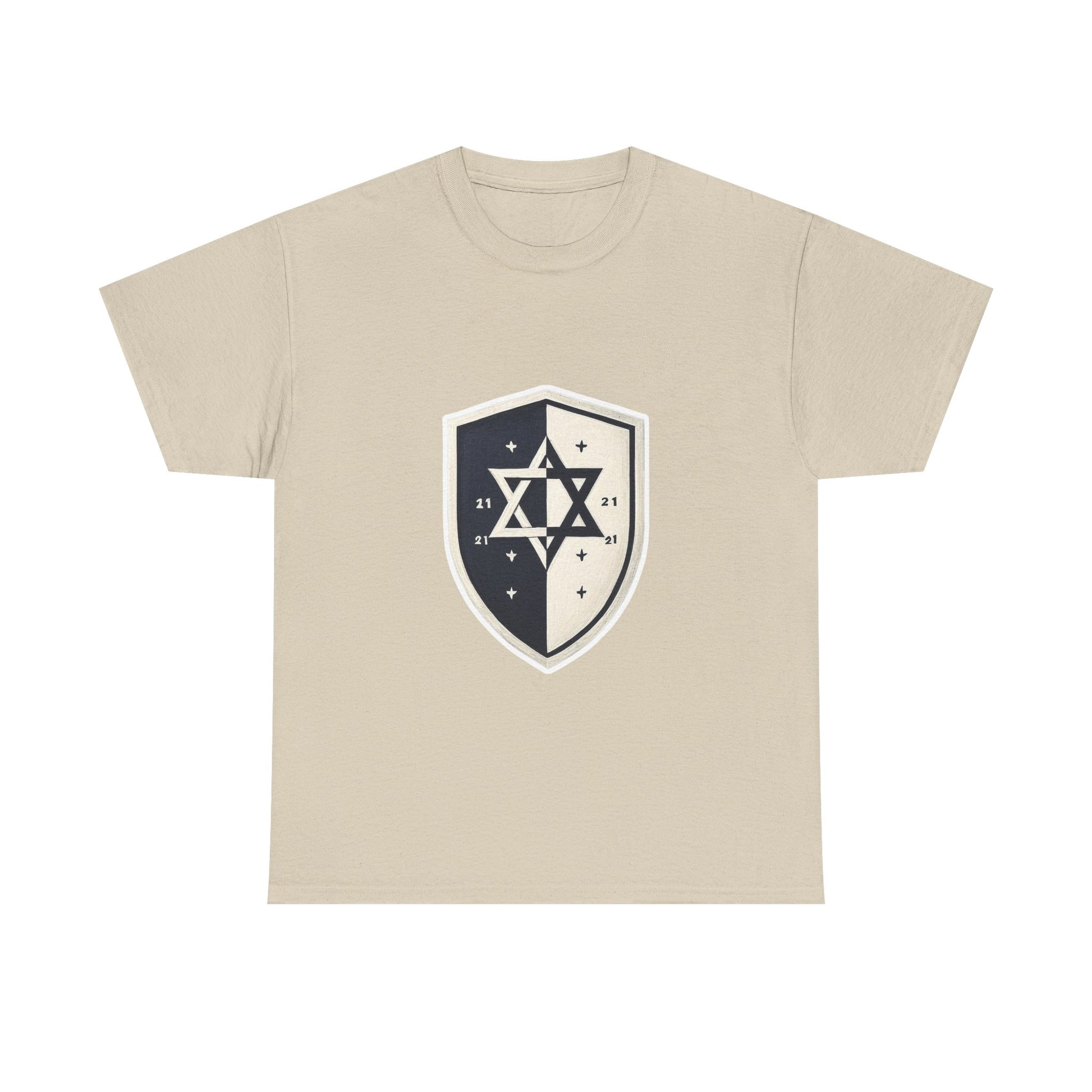 Black and White Shield Unisex Heavy Cotton Tee - American Zionist